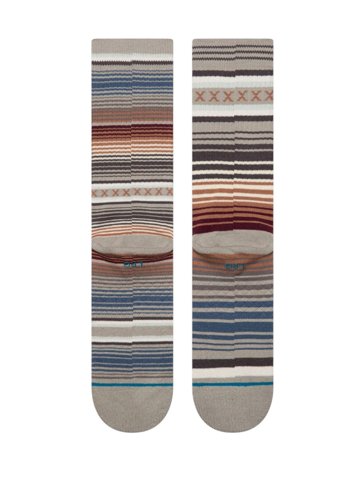 Stance Socken Tagessocke Crew Curren Staple grau/bunt - 1 Paar günstig online kaufen
