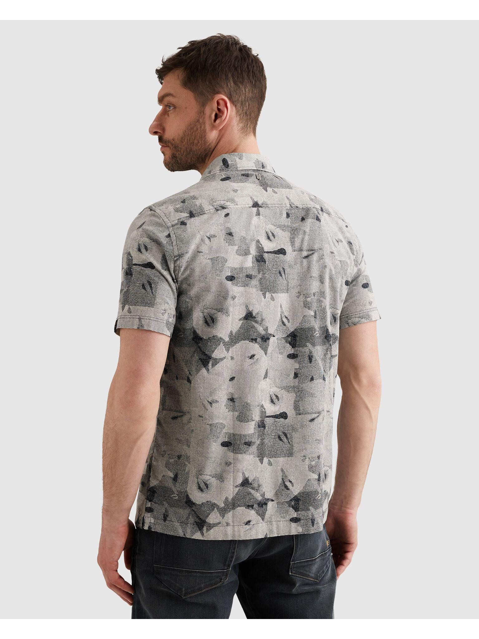 PME LEGEND Kurzarmhemd Short Sleeve Shirt Print on cotton slub mit All-Over Print