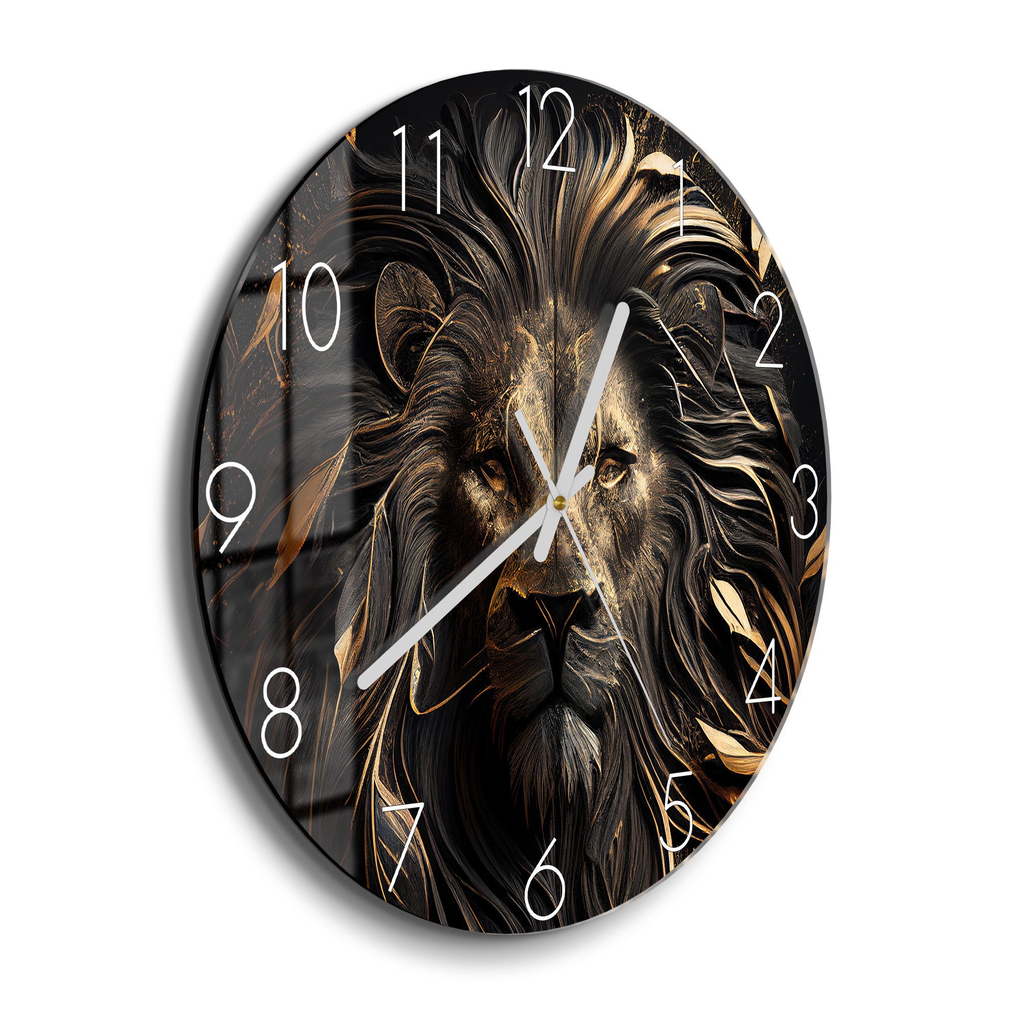 DEQOART Wanduhr 'Goldener Wächter' (Glas Glasuhr günstig online kaufen