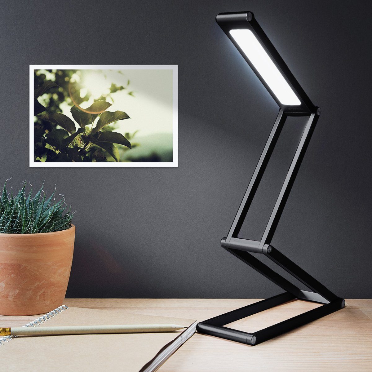 kwmobile Nachtlicht Faltbare Aluminium Tischlampe - günstig online kaufen