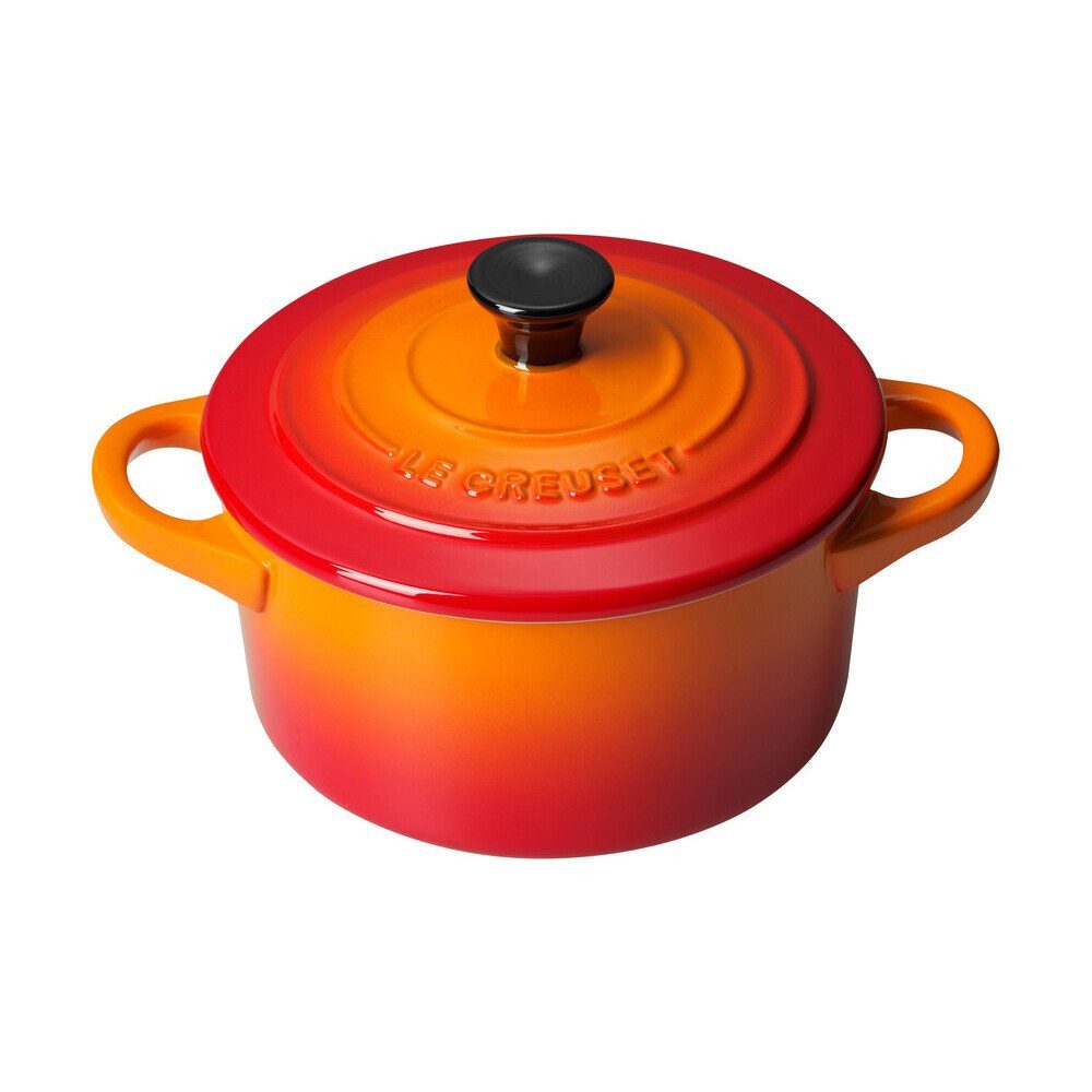 LE CREUSET Auflaufform Mini-Cocotte 10 cm Ofenrot, Steinzeug, (1-St), 250ml, Steinzeug, mikrow.- & spülm.sicher, glasiert, ofenrot