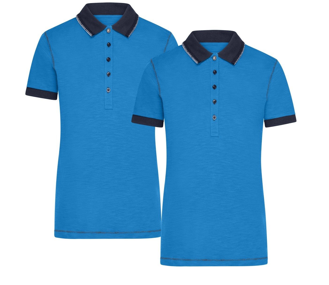 Poloshirt Doppelpack Damenpoloshirt in trendiger Slub Qualität Urban Polo JN979