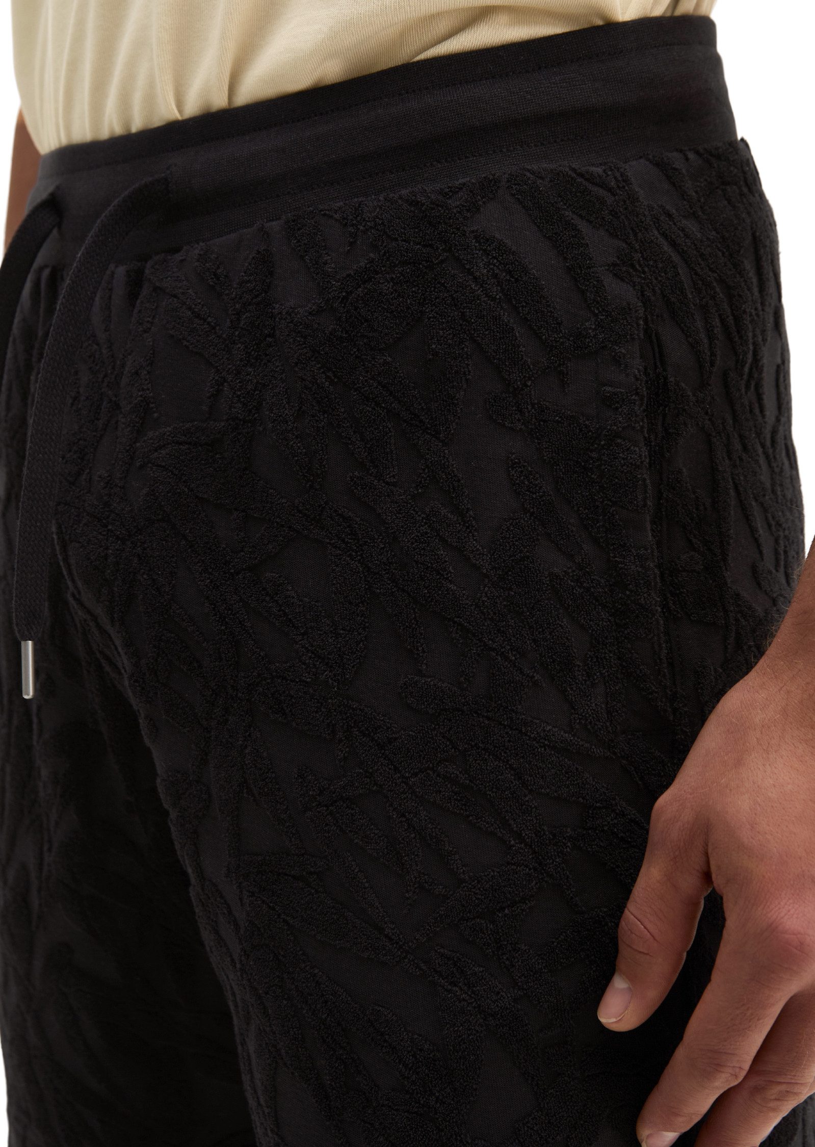 Marc O'Polo Shorts mit weichem Frottee-Blattmuster – Bild 4 von 5