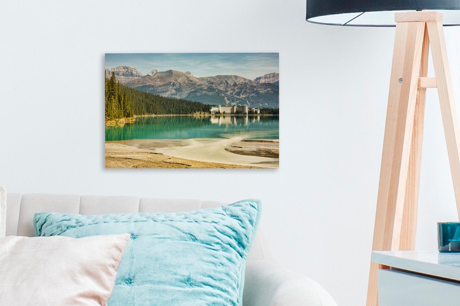 im 30x20 cm Kanada, Aufhängefertig, Leinwandbild (1 Wanddeko, Banff-Nationalpark Landschaft Leinwandbilder, in OneMillionCanvasses® St), Wandbild