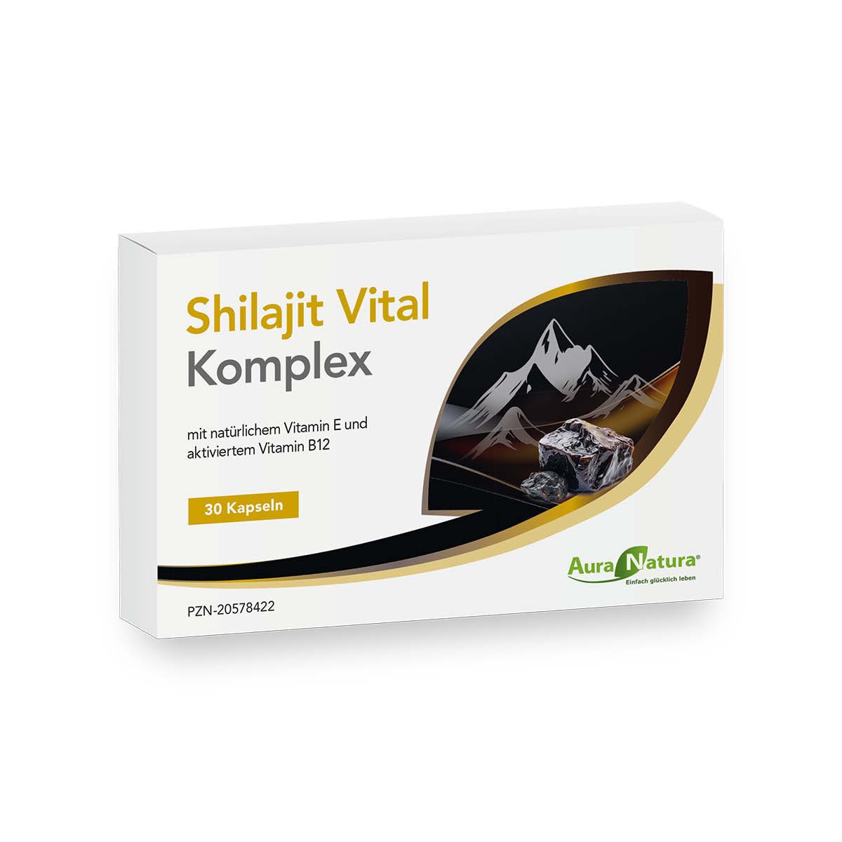 Aura Natura Aura Natura Shilajit Vital Komplex Kapseln mit Vitamin B1, B12 und E Kapseln, 1 er 30 St., Angereichert mit den Mineralstoffen Zink und Selen