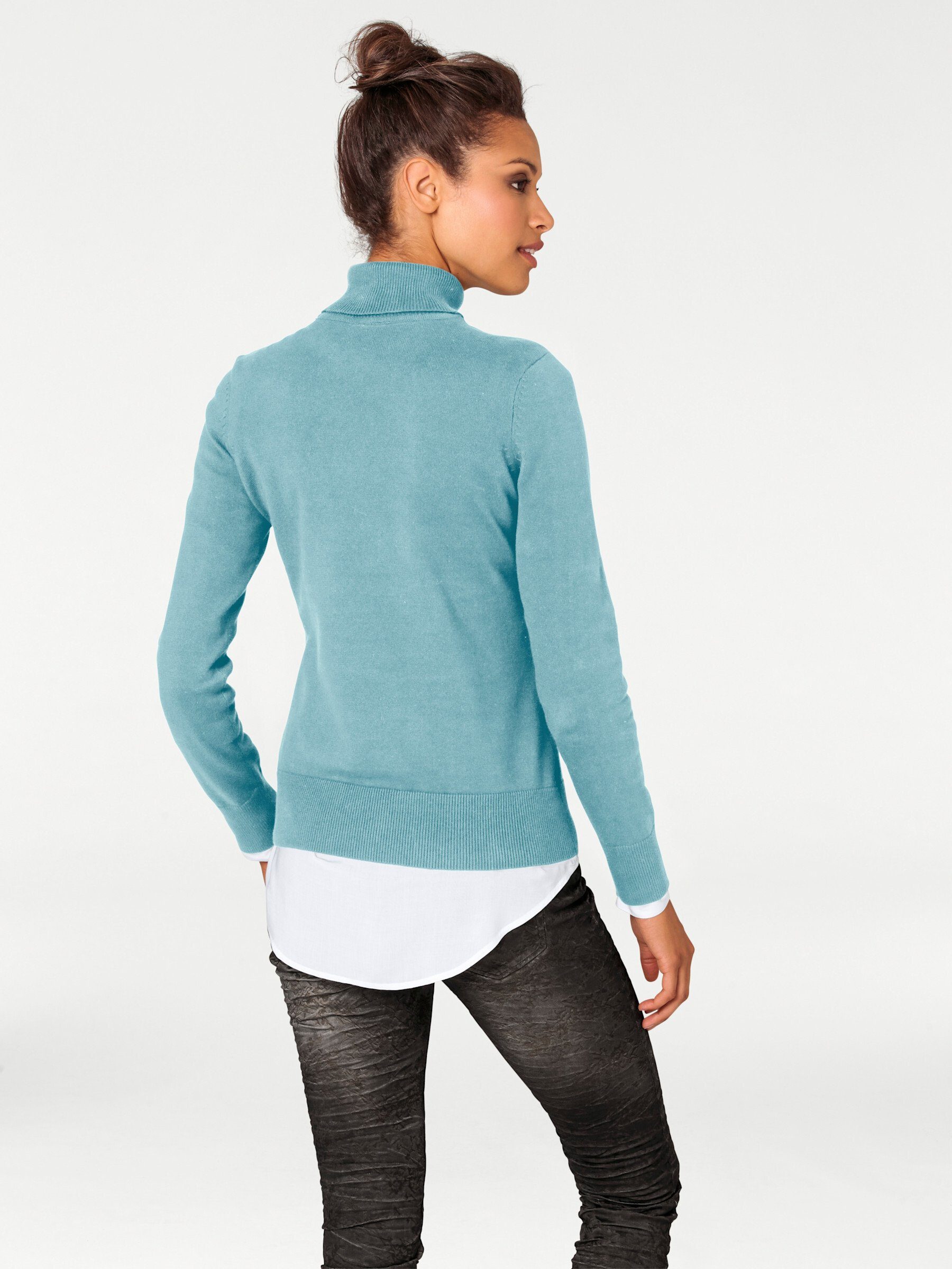 heine Strickpullover Rollkragen-Pullover Langarm Feinstrick