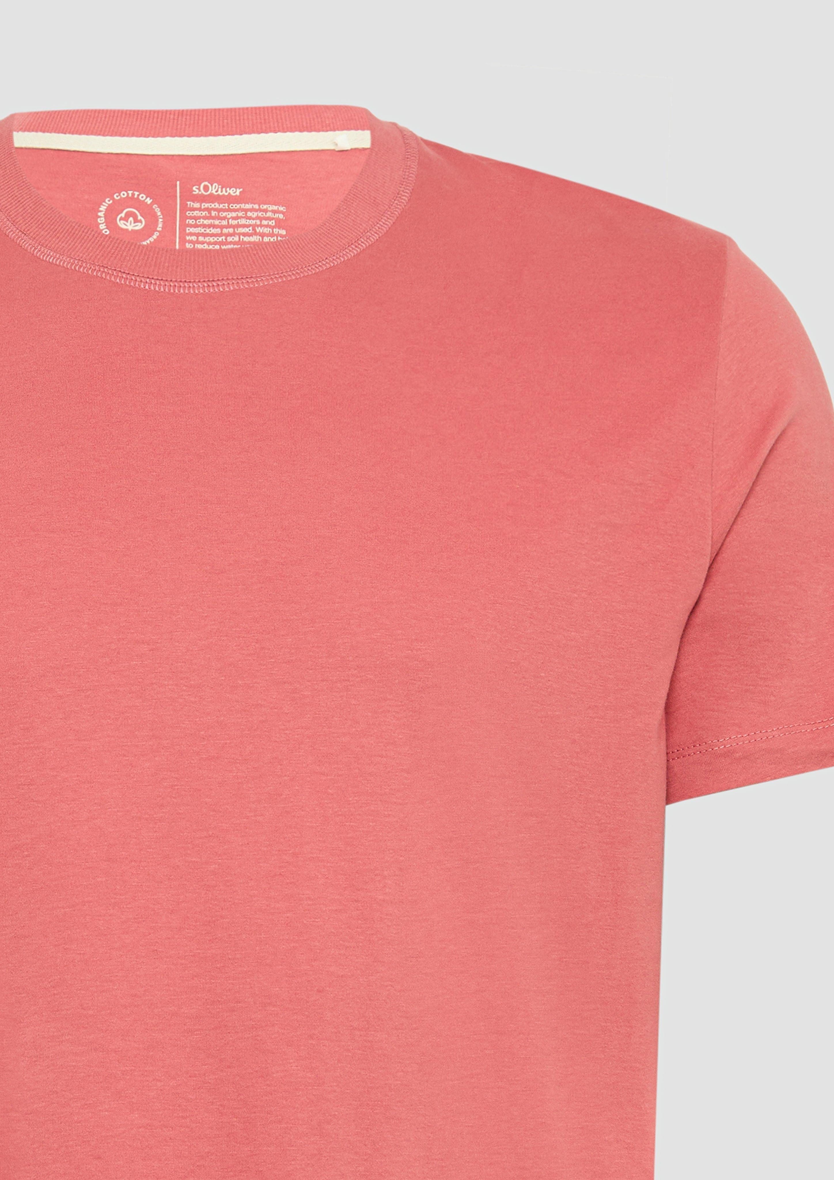 s.Oliver Kurzarmshirt T-Shirt mit Crewneck und günstig online kaufen