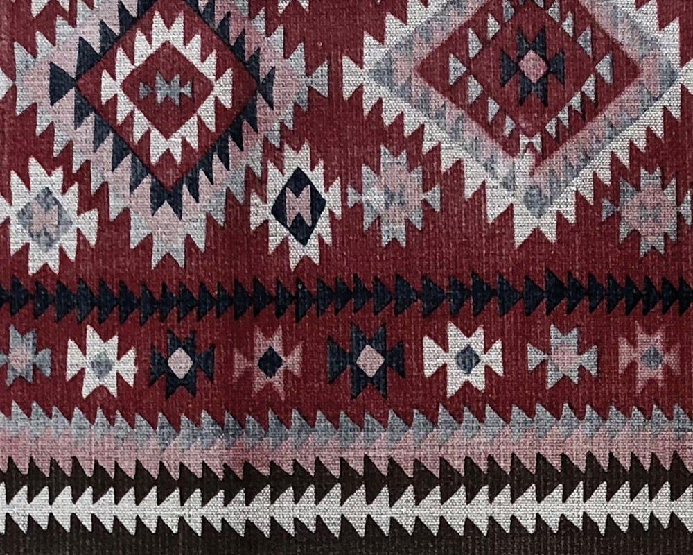 Fußmatte SOFT VINTAGE Bodenbelag Inka Polyester bordeaux 65x100 cm, matches21 HOME & HOBBY, rechteckig, Höhe: 2.2 mm