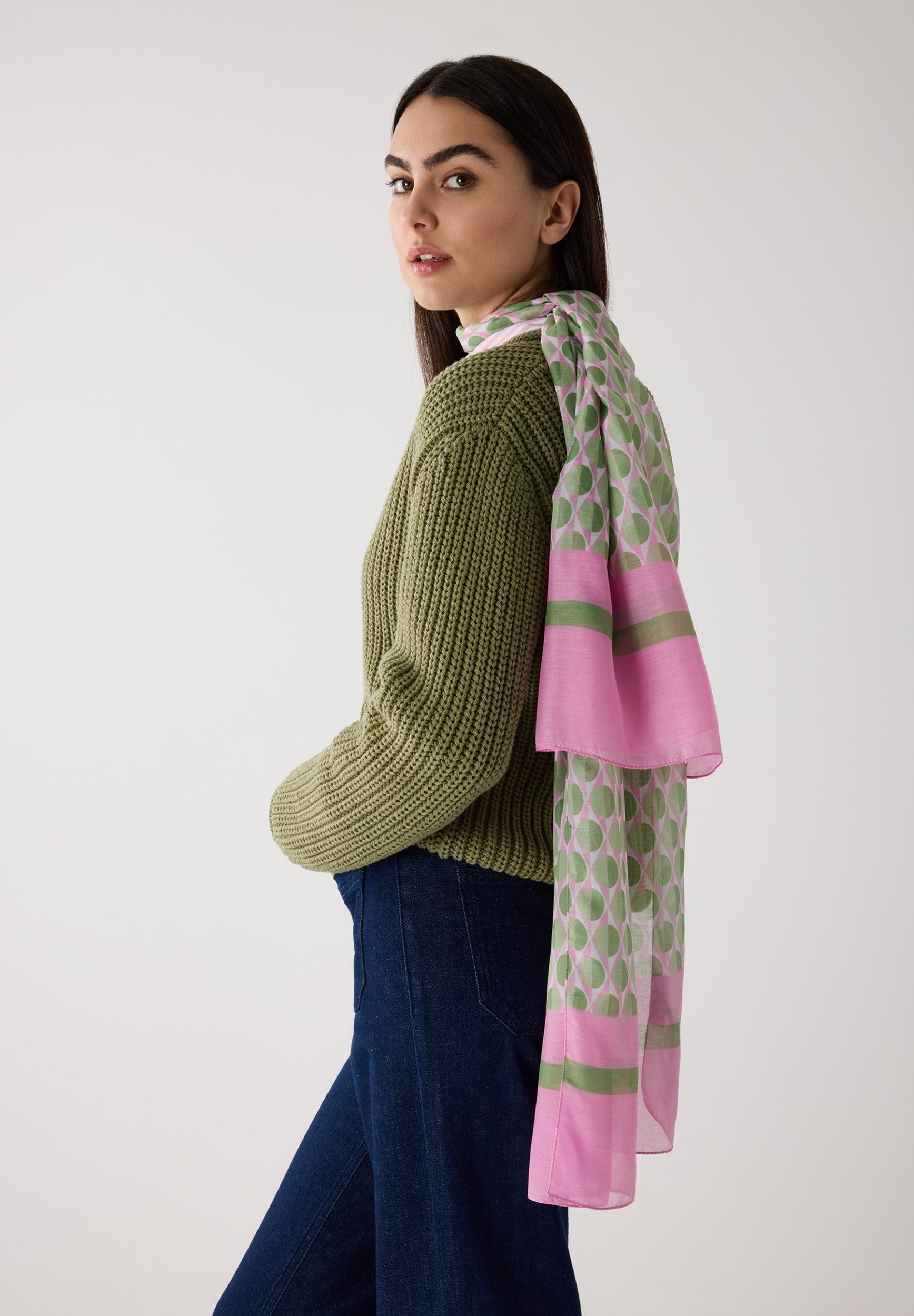 MORE&MORE Schal Printed Scarf günstig online kaufen
