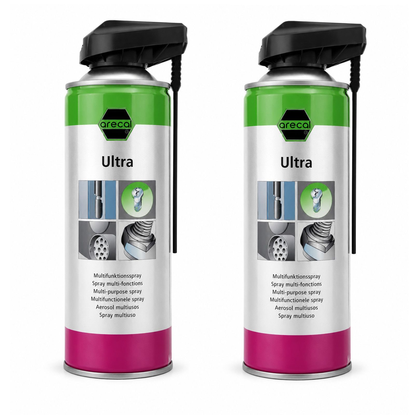 RECA NORM GmbH Multifunktionsöl Multifunktionsspray Arecal Ultra 2x Rostlöser Schmieröl Kontaktspray