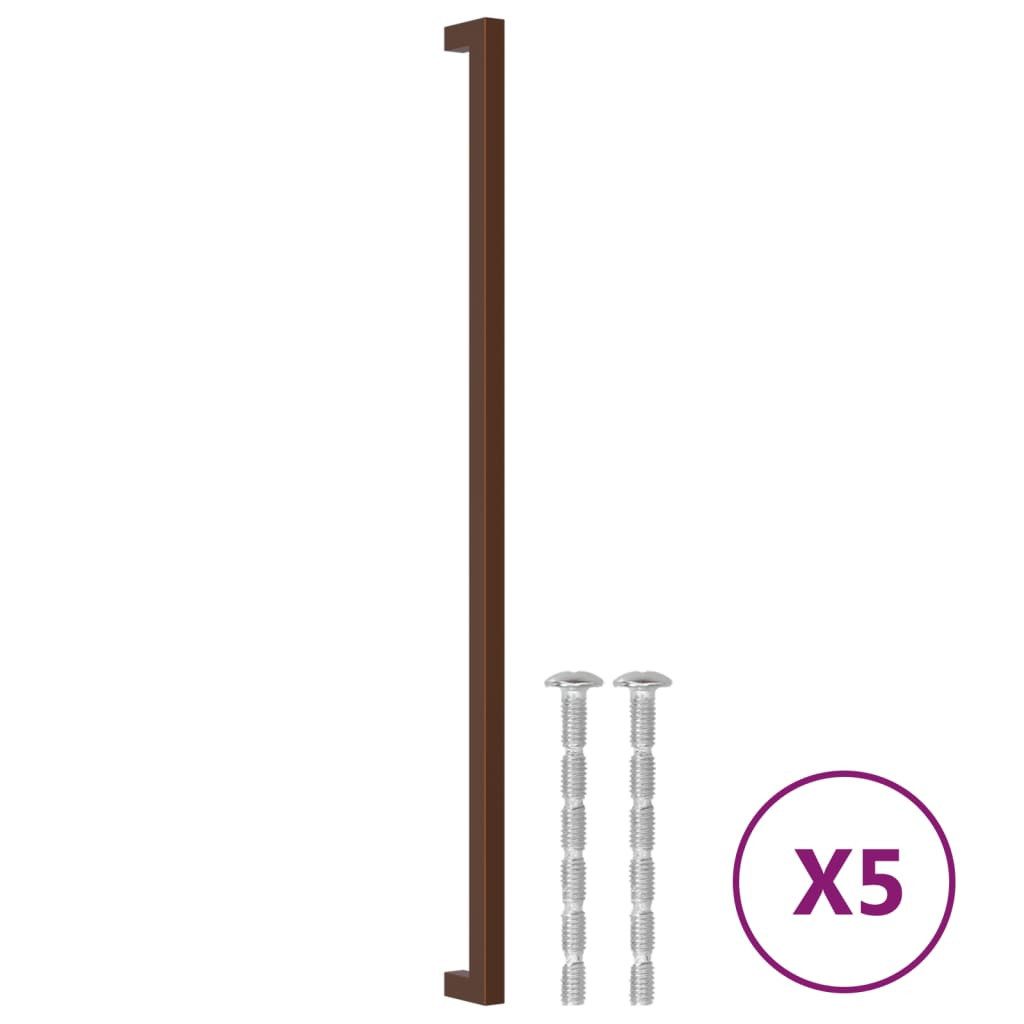 vidaXL Möbelgriff 480 mm Möbelgriffe 5 Stk Bronzen 480 mm Edelstahl Möbelknopf Schrankgr