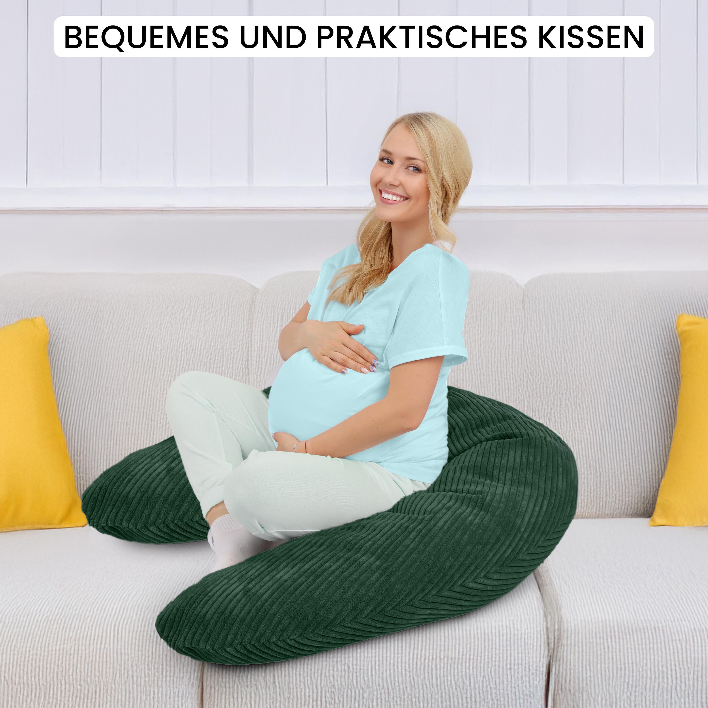 Amilian Stillkissen XXL 170 cm - Schwangerschaftskissen, Seitenschläferkiss günstig online kaufen