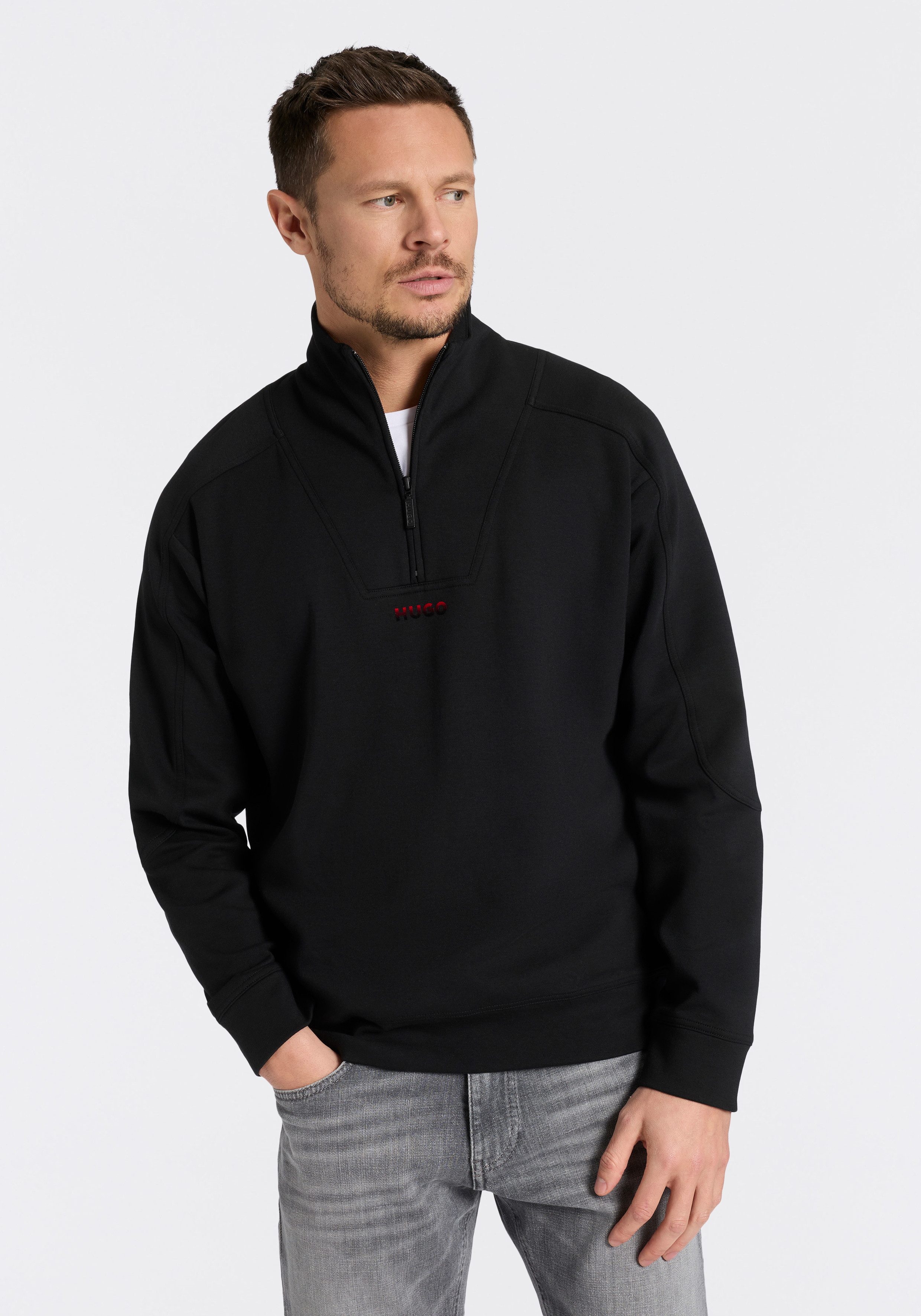 HUGO Sweatshirt Troyerkragen mit Reißverschluss günstig online kaufen