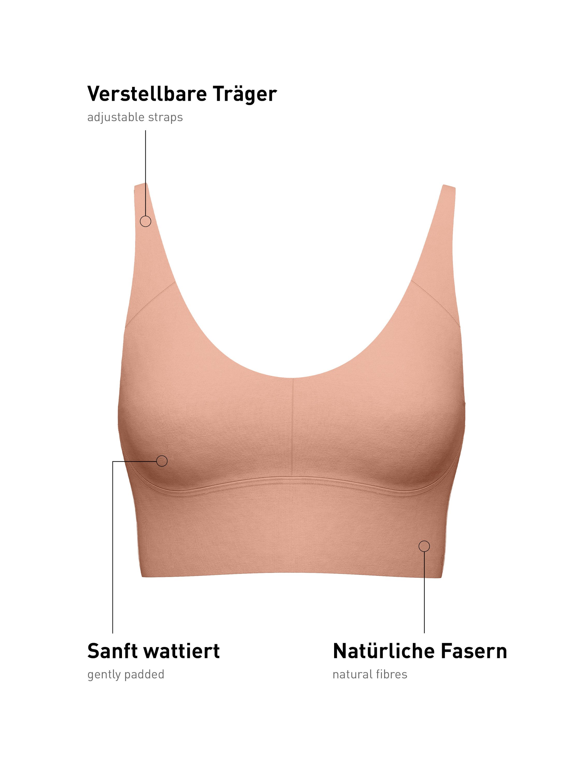 CALIDA Bustier Natural Layer Damen (1-tlg) verstellbare Träger, ohne Bügel und Schale, hautfreundliche Qualität