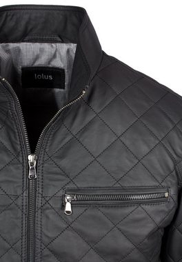 Lolus Lederjacke Tale 2 Schwarz Elegante und sportliche Steppjacke aus weichem Lammnappa Leder