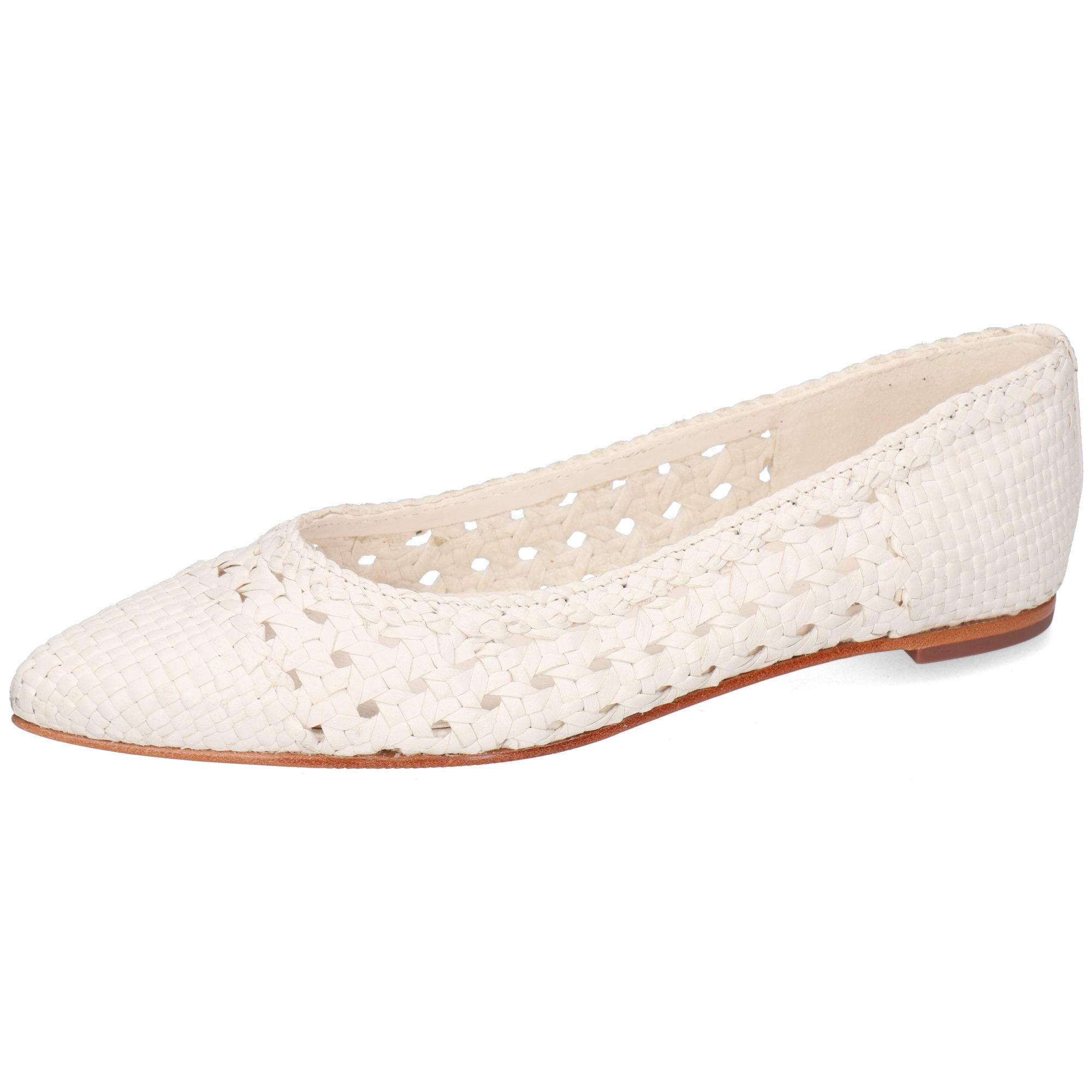 Melvin & Hamilton Fiora 2 Leder-Ballerinas für Damen Ballerina Flache Absätze, Echtes Leder, Von Hand geflochten