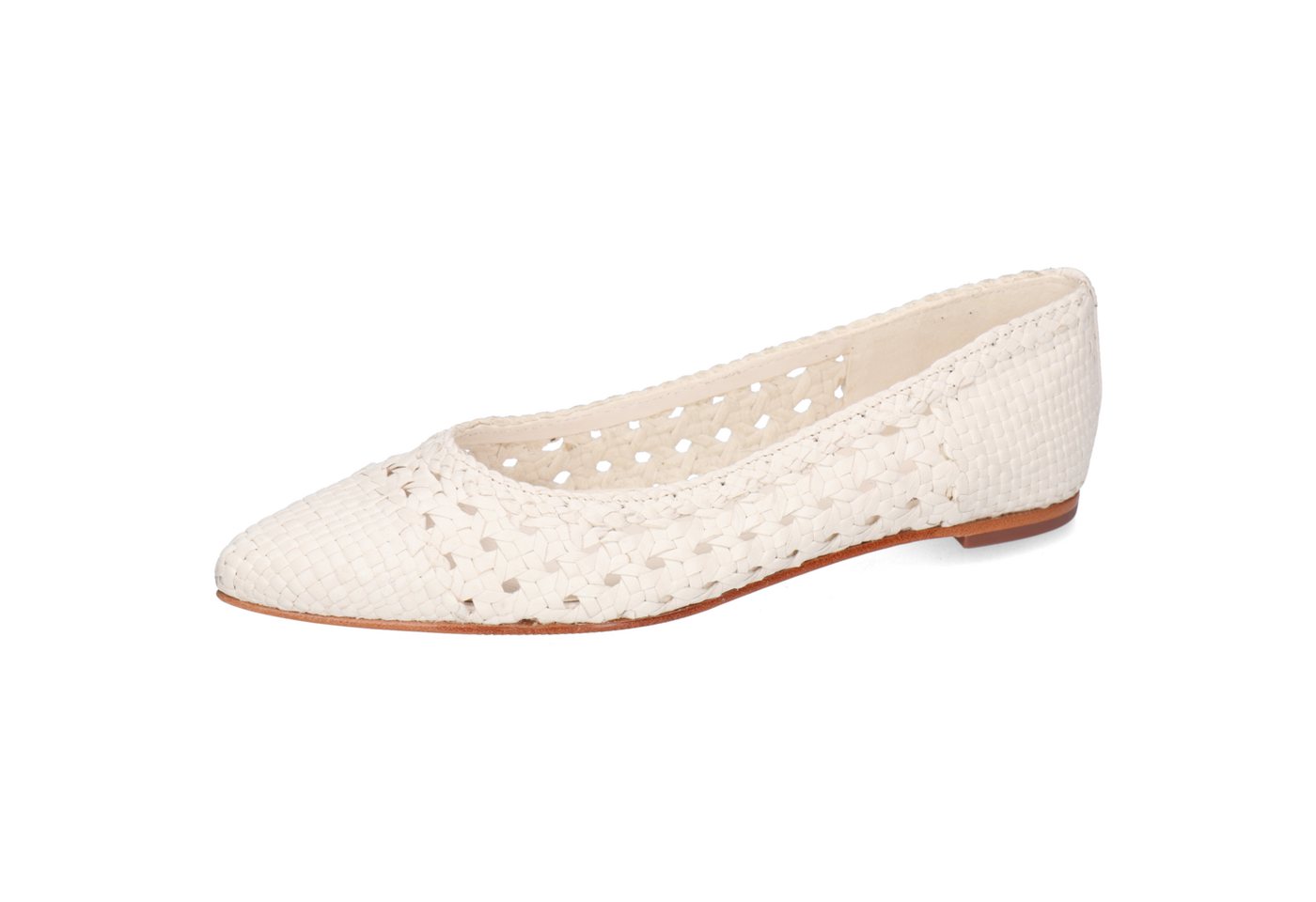 Melvin & Hamilton Fiora 2 Leder-Ballerinas für Damen Ballerina Flache Absätze, Echtes Leder, Von Hand geflochten