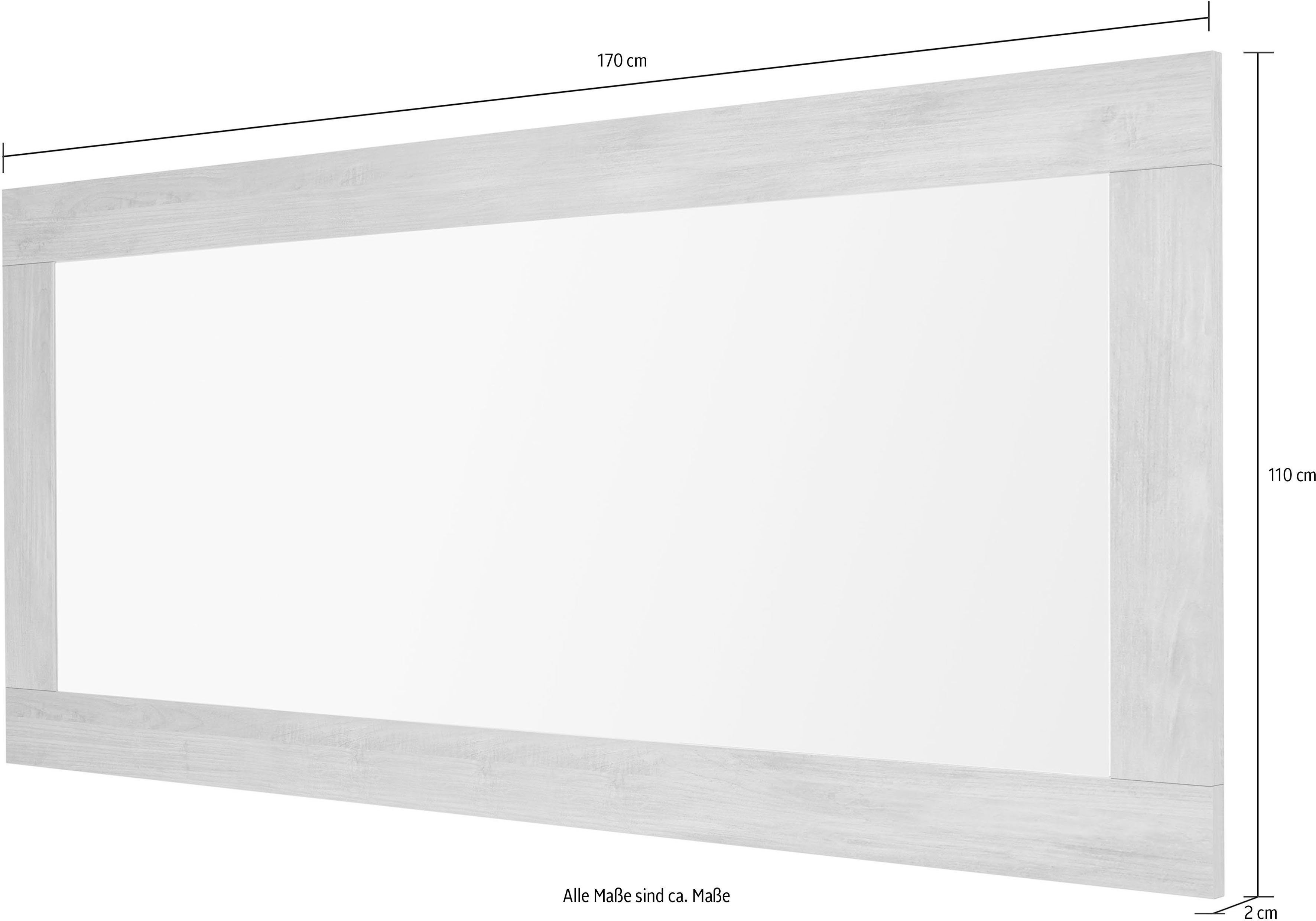 LC Wandspiegel Rimini, Breite Hochglanz 170 cm Lack Weiss