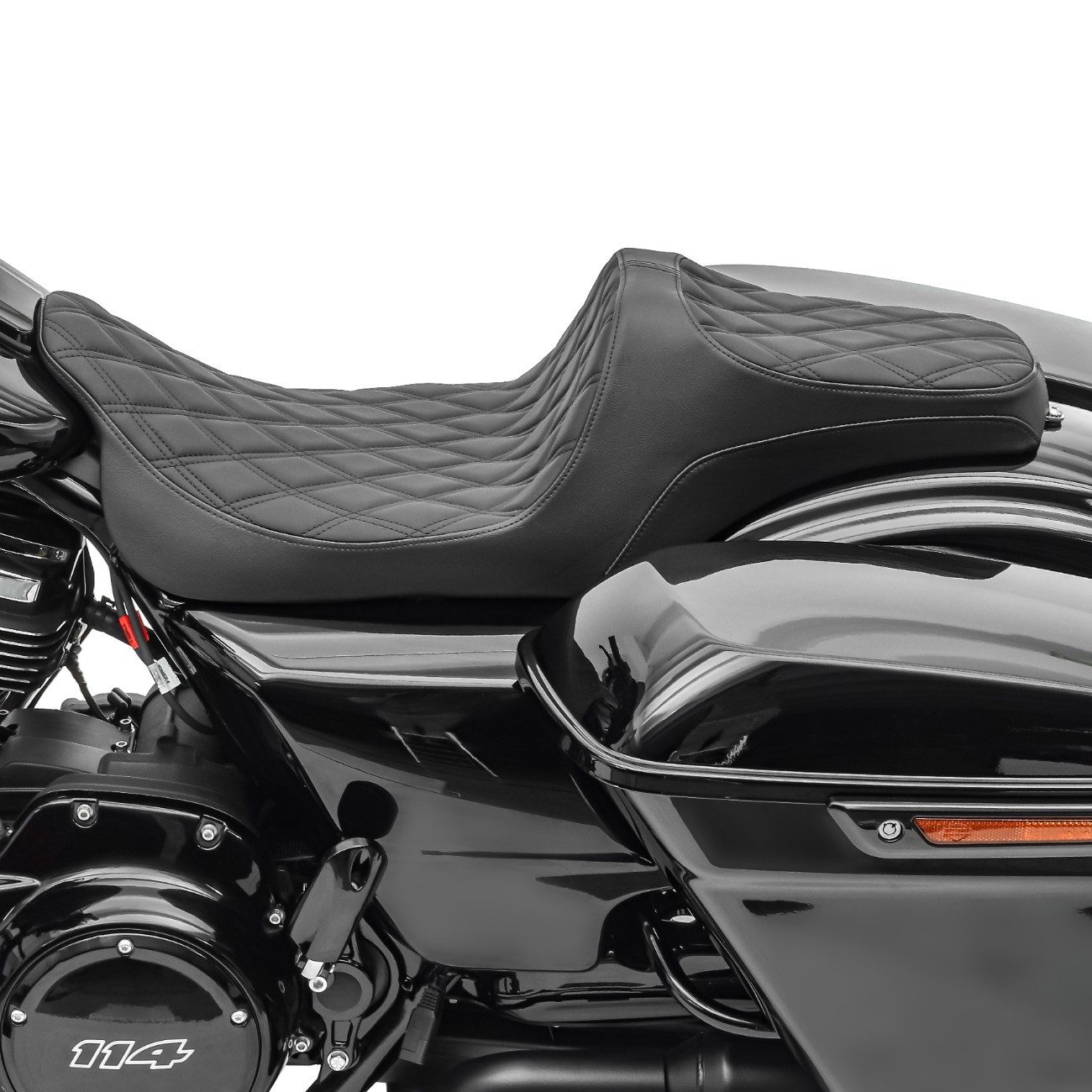 Craftride Sitzbank Set: Gel Sitzbank passend für Harley Davidson Touring 08-25 # FR6 schw