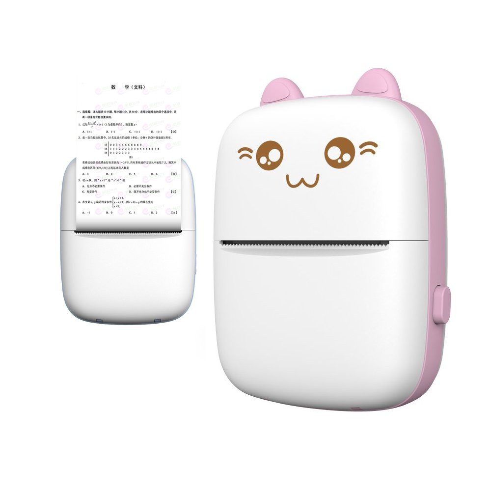 Hurtel Thermodrucker Minidrucker Taschendrucker Etikettendrucker, (Bluetooth, Bluetooth, tintenfrei, App-Steuerung, Akku, kompakt)