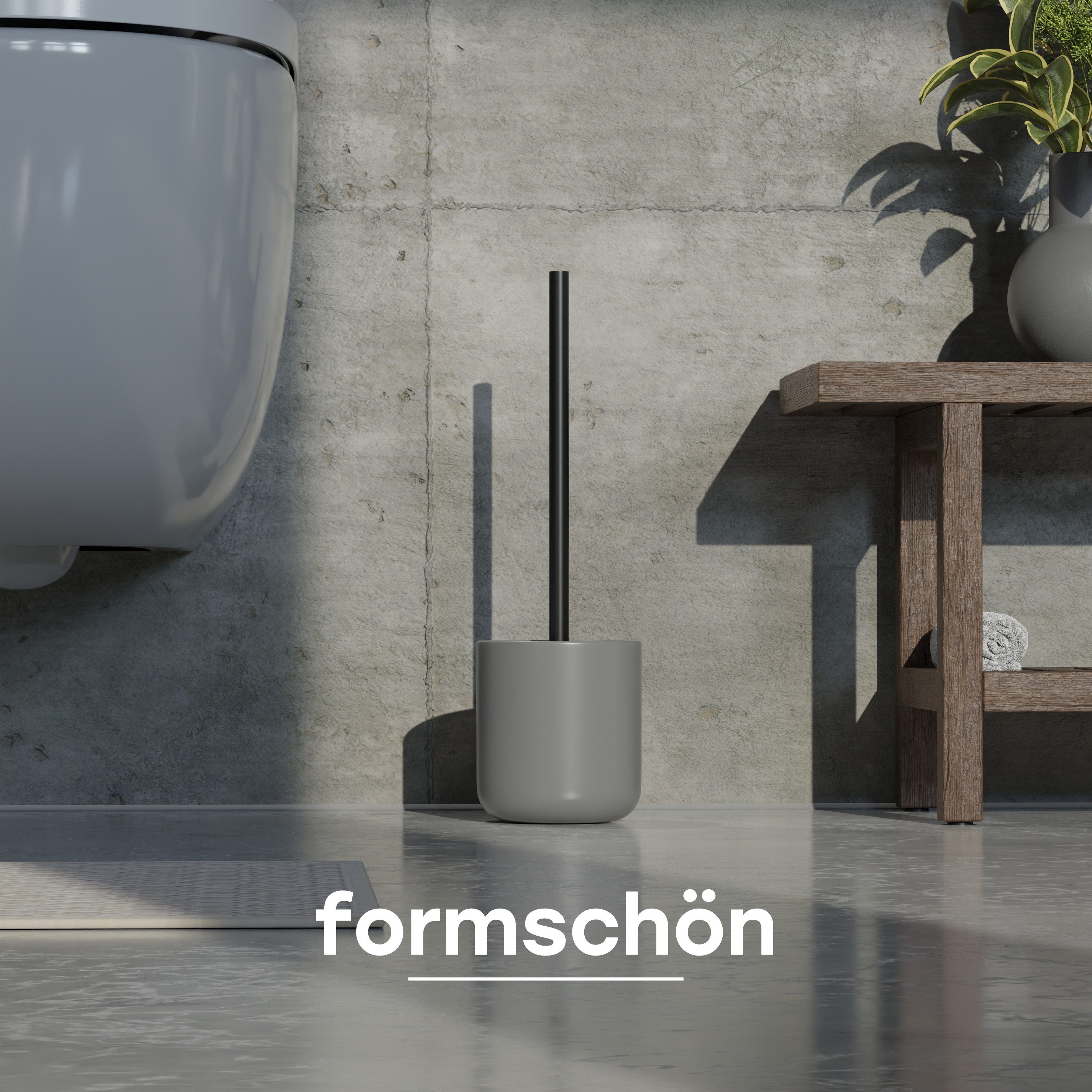 SAVEGA WC-Reinigungsbürste SAVEGA - elegante Klobürste Edelstahl Silikon, Toilettenreinigung, (Packung, 2-tlg), Antibakterieller Silikon-Bürstenkopf,Rostfreier Edelstahlgriff