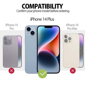 MyGadget Handyhülle Hülle für Apple iPhone 14 Plus, Gummierte 3 Layer Struktur Schutzhülle mit Soft Inlay & Hardcase Cover