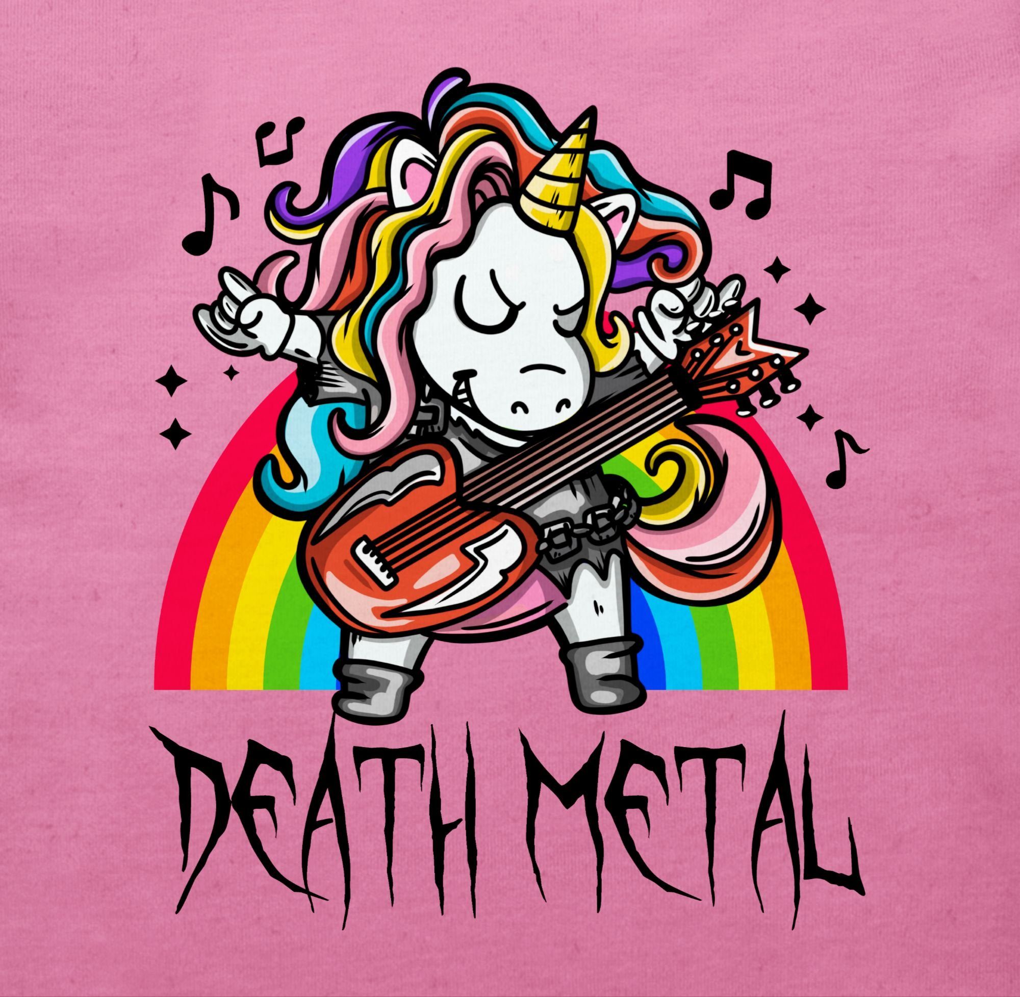 T-Shirt Metal Death Baby - Sprüche Einhorn Unicorn 1 Pink Shirtracer