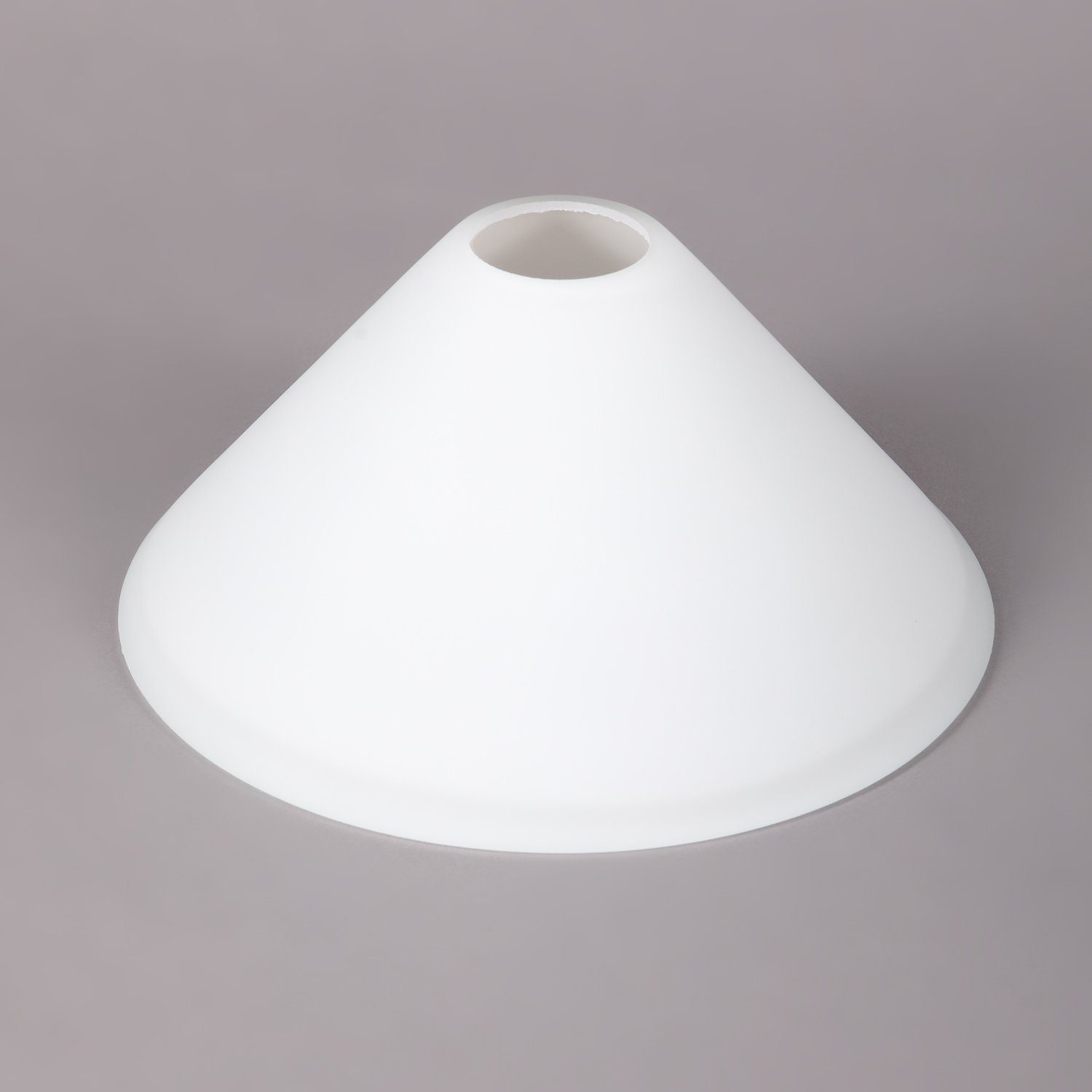 Home4Living Lampenschirm Schusterschirm Lampenglas weiß matt Ø 215mm