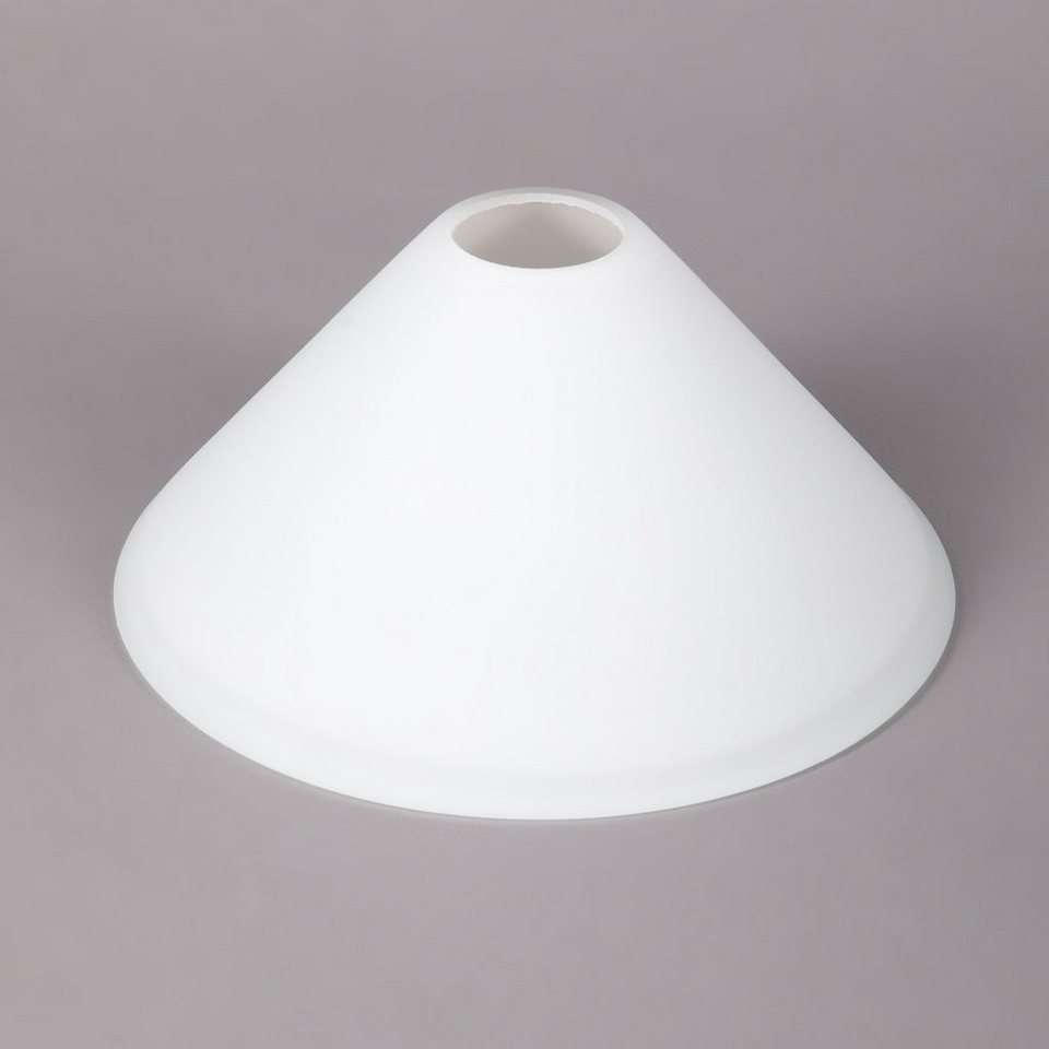 Home4Living Lampenschirm Schusterschirm Lampenglas weiß matt Ø 215mm