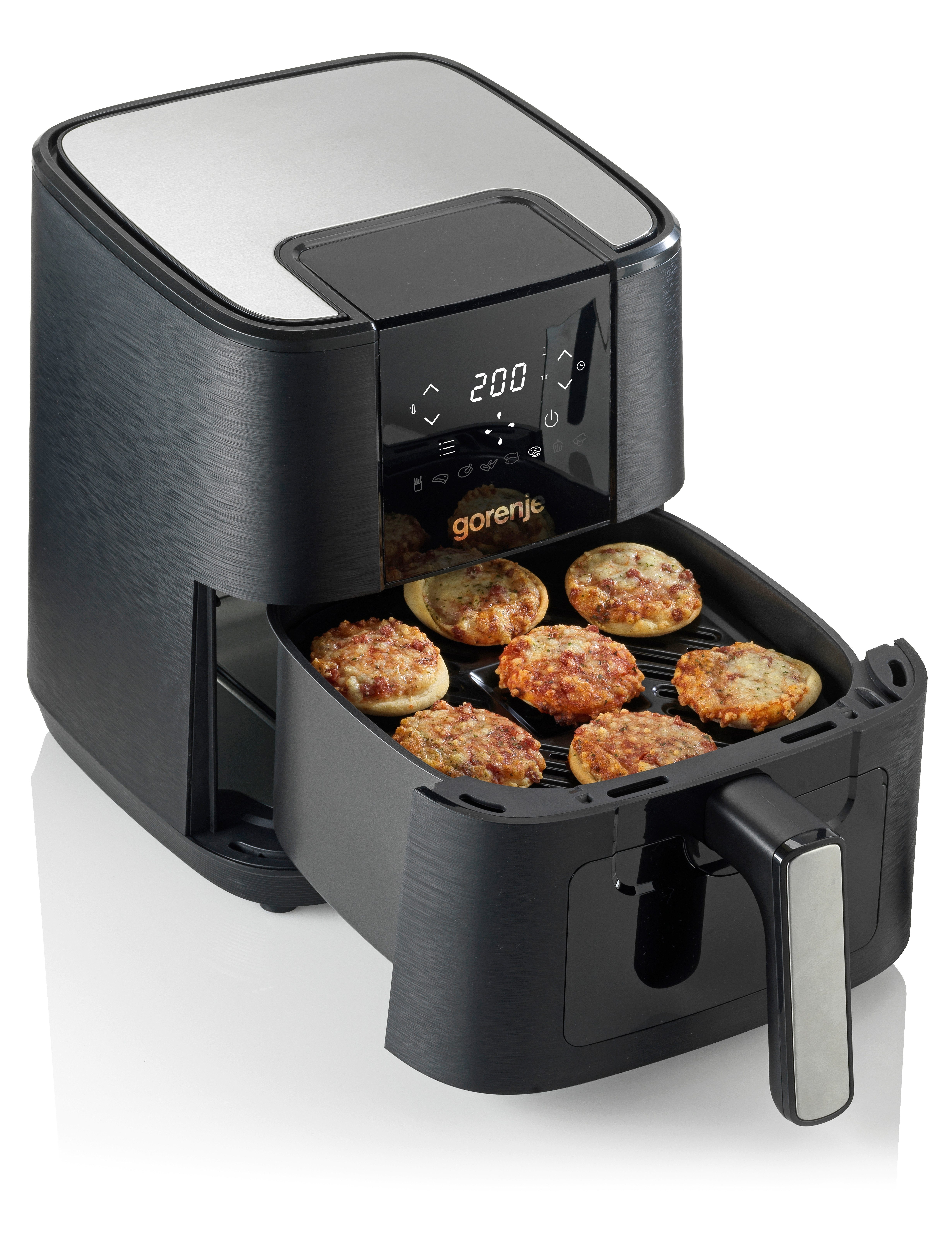GORENJE Heißluftfritteuse AF1350DWB, 1350 W, mit Sichtfenster, 5,4 Liter Volumen, LED-Display