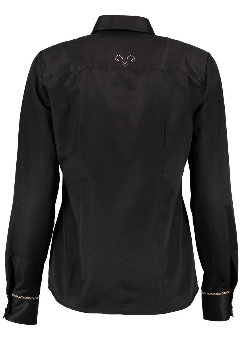 OS Trachten Trachtenbluse Scurwu Damen Langarmbluse mit Bügelmotiv auf der günstig online kaufen