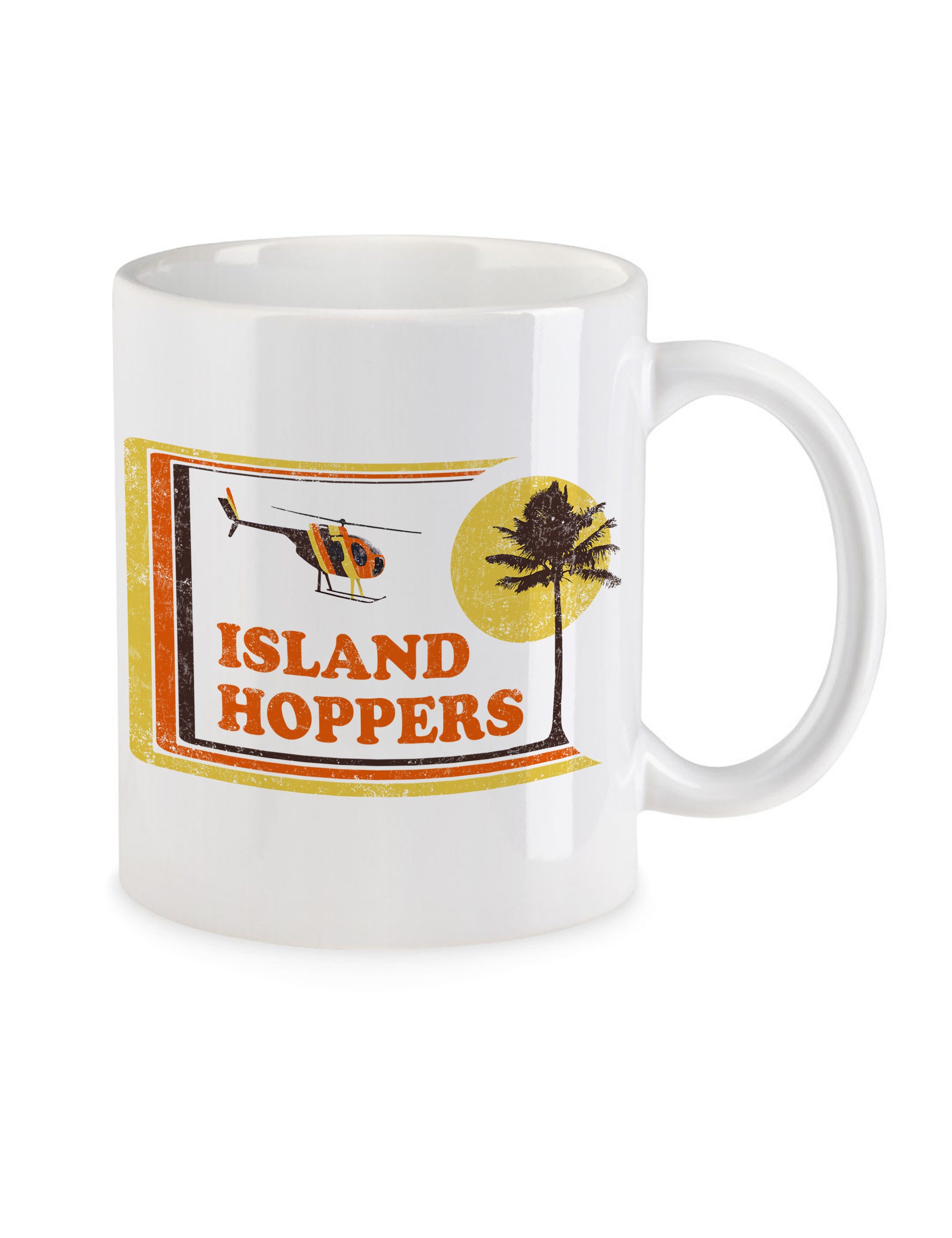 Urban Backwoods Tasse Island Hoppers Hawaii Kaffeetasse Tom TV Selleck Retro Kult Magnum, 1-tlg., Keramik, Thomas Company 80s Logo