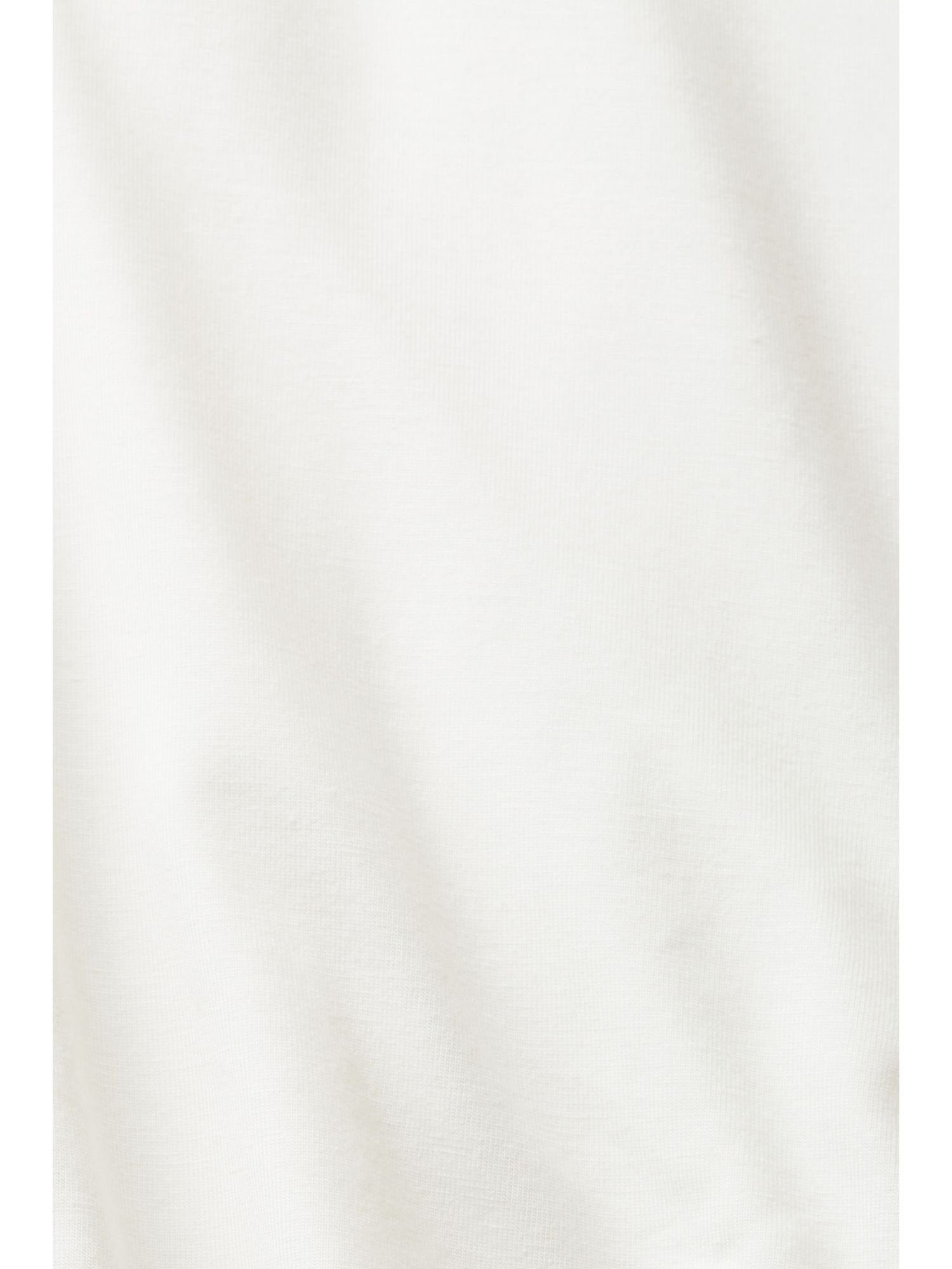 Esprit Langarmshirt mit Puffärmeln Longsleeve WHITE OFF (1-tlg)