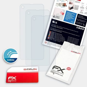 atFoliX Schutzfolie Displayschutzfolie für Motorola One Action, (3 Folien), Ultraklar und flexibel