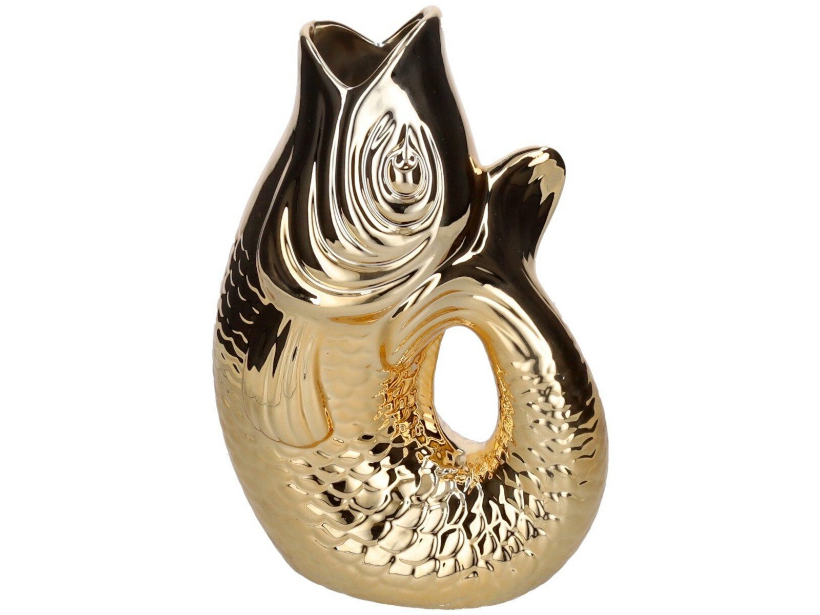 Giftcompany Dekovase Monsieur Carafon Vase / Karaffe Fisch L gold 2,7l (Vas günstig online kaufen