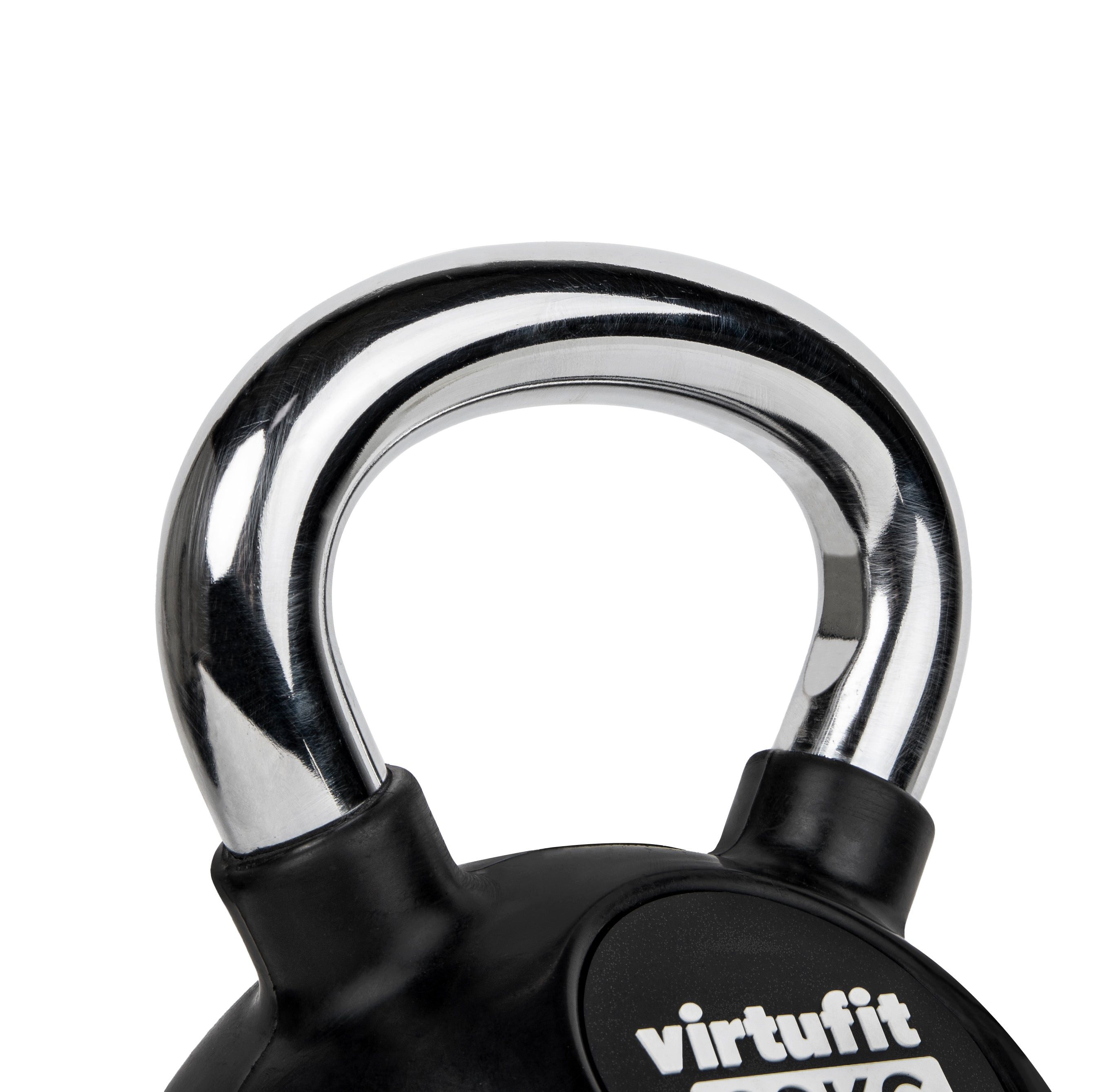 VirtuFit Kettlebell VirtuFit Kettlebell Pro 4 kg aus Gusseisen mit Gummi und Chromgriff