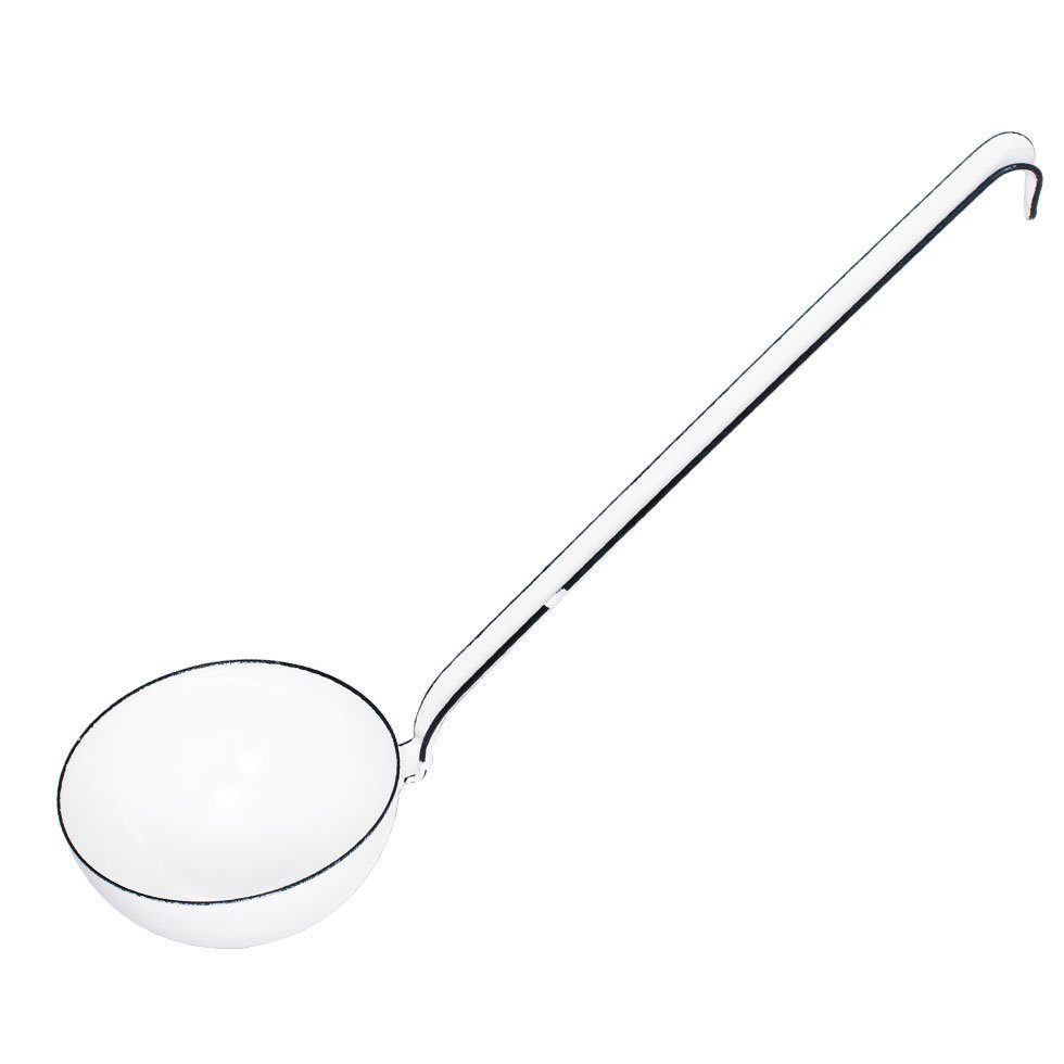 Riess Suppenkelle Classic Weiss, Classic Weiß Schöpflöffel 8 cm - Emaille