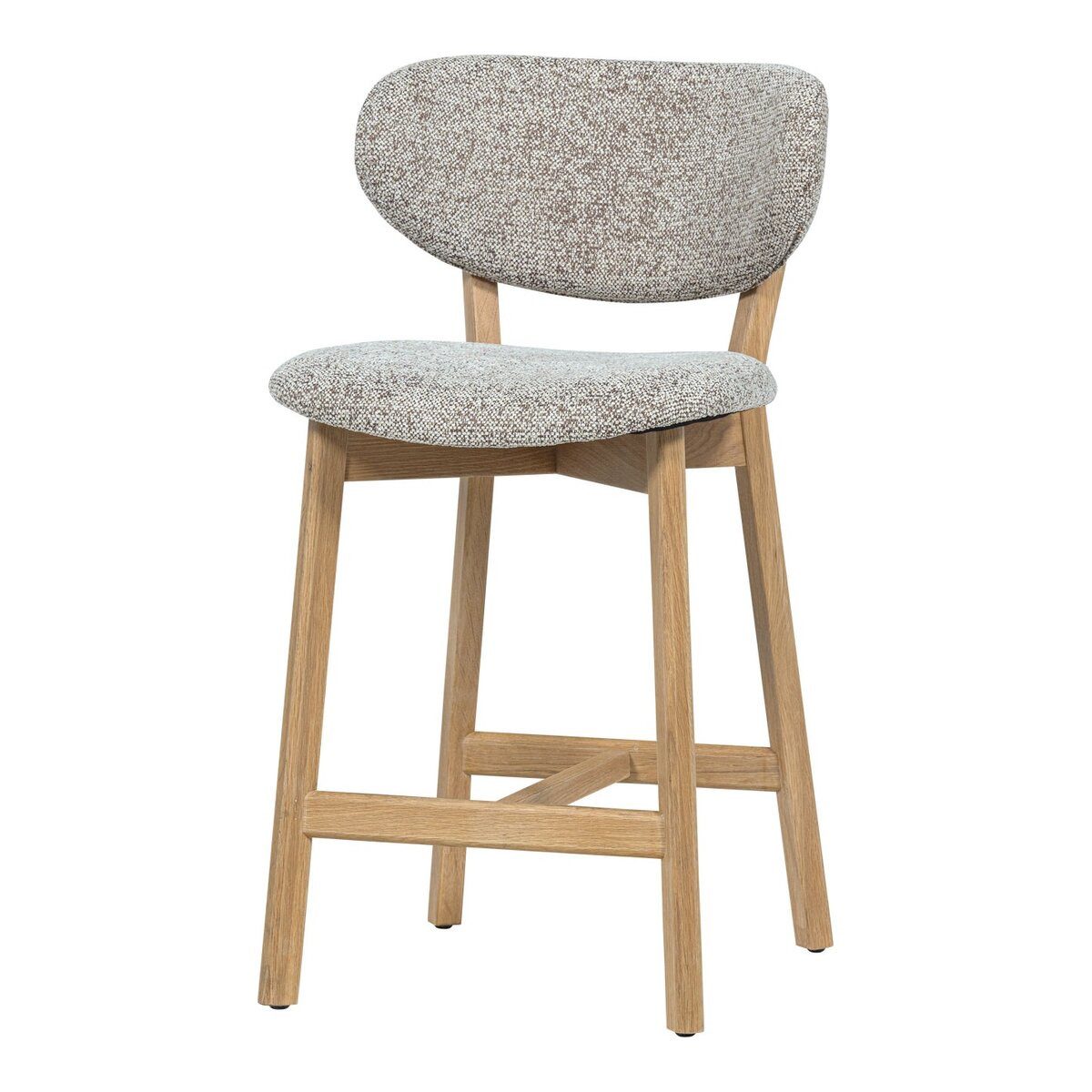 WOOOD Barhocker, Zeitloses Design, weiche Sitzfläche, stabile Rückenlehne