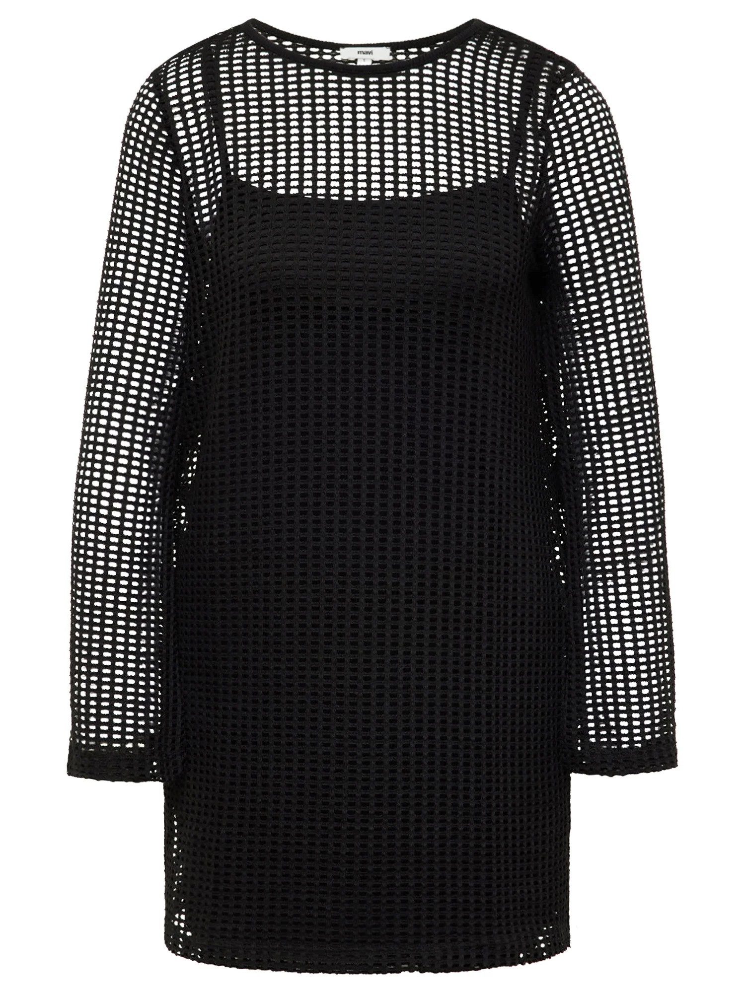 Mavi Shirtkleid 2-Lagiges Langarm Mesh DRESS (kurz) DRESS