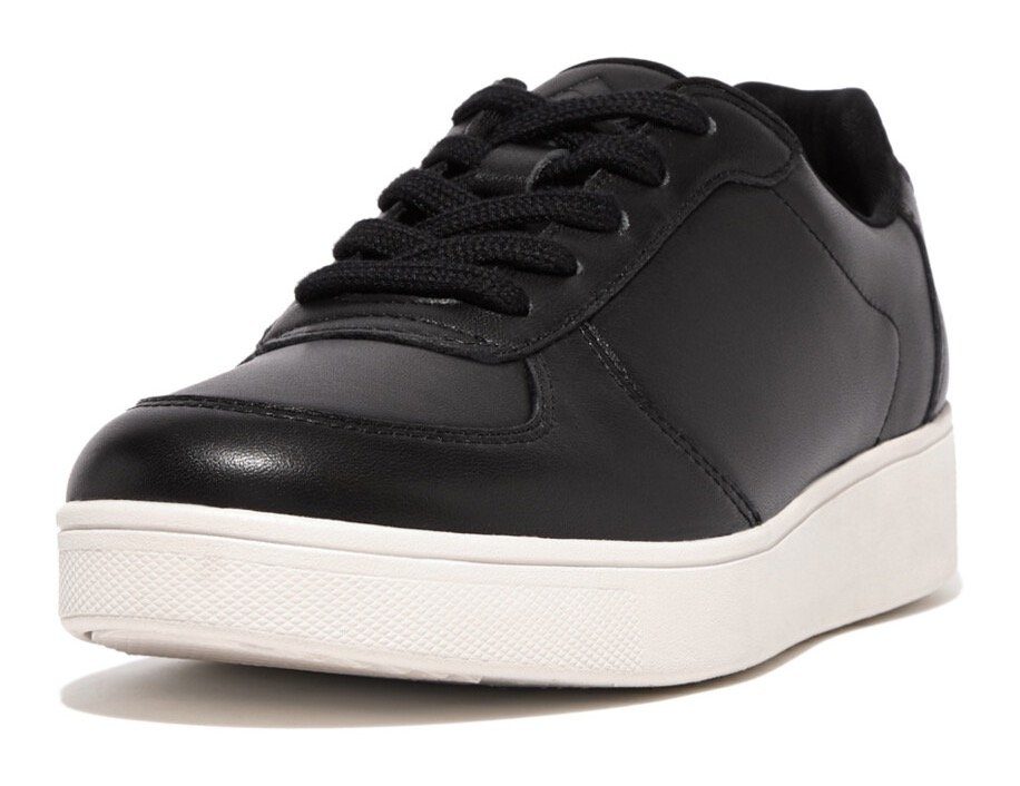 Fitflop RALLY Sneaker mit gepolstertem Schaftrand schwarz-weiß