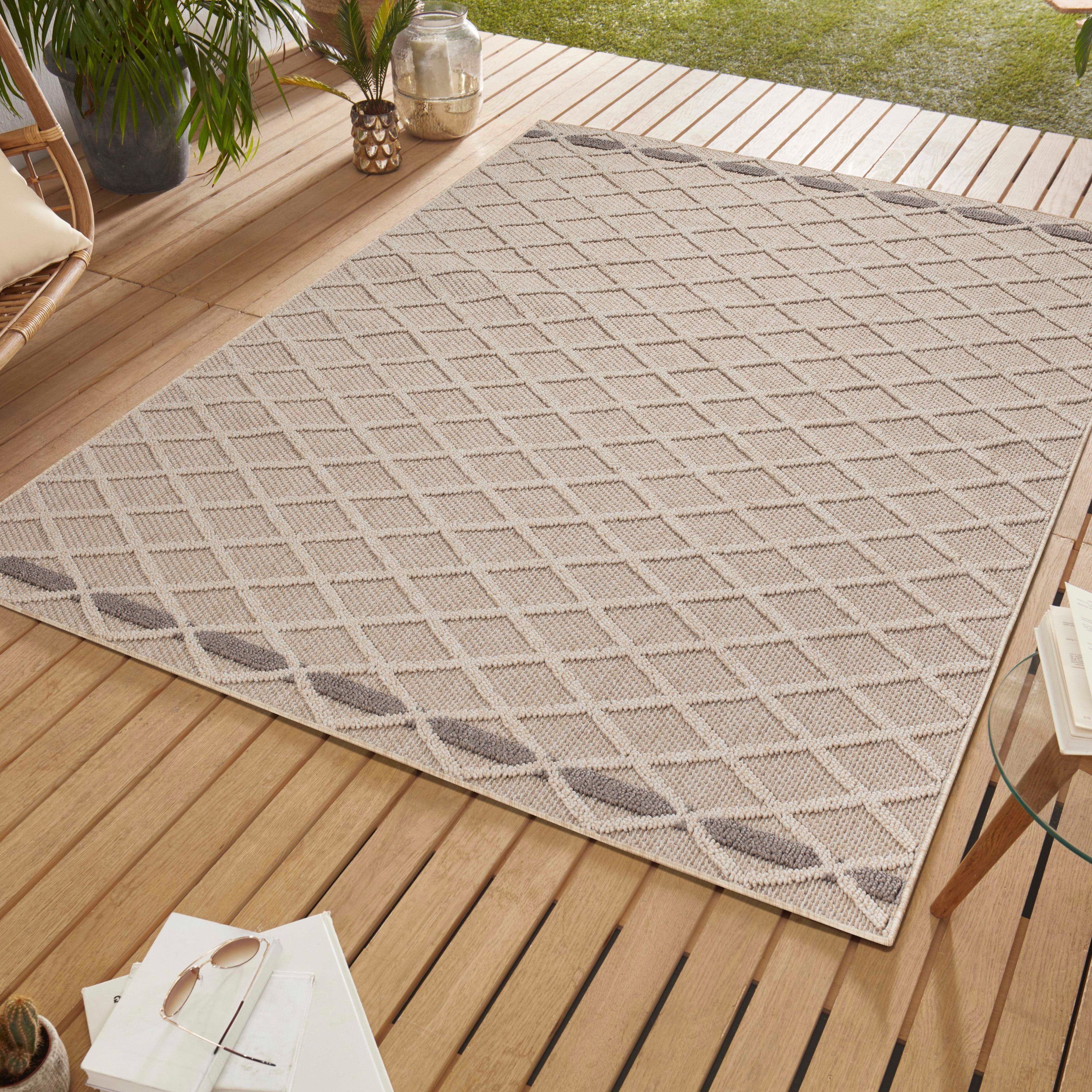 SIMPEX24 Outdoorteppich Rauten Design, Läufer, Höhe: günstig online kaufen