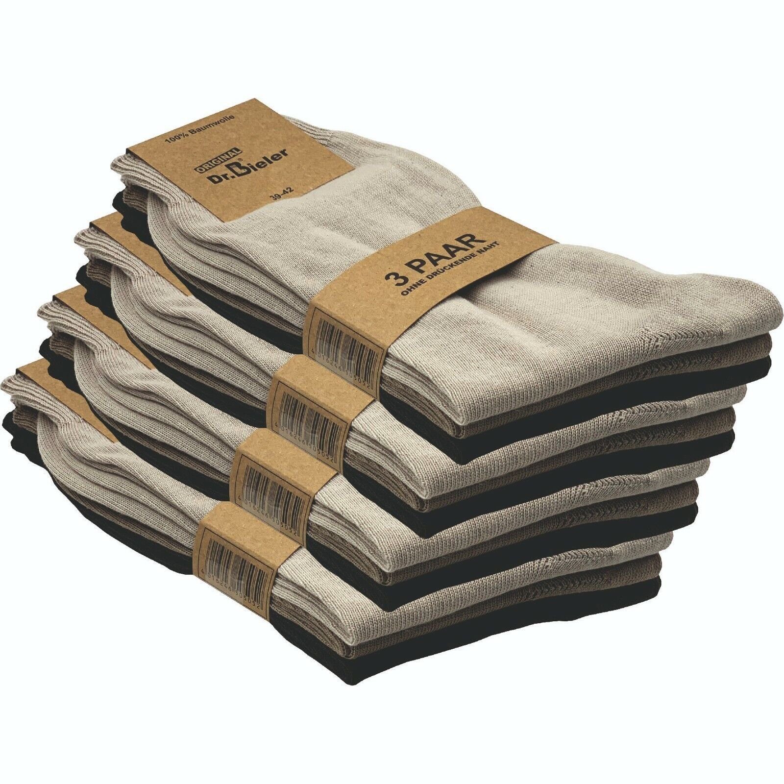 GAWILO Basicsocken für Herren aus 100% Baumwolle - ohne Gummi - ohne drücke günstig online kaufen