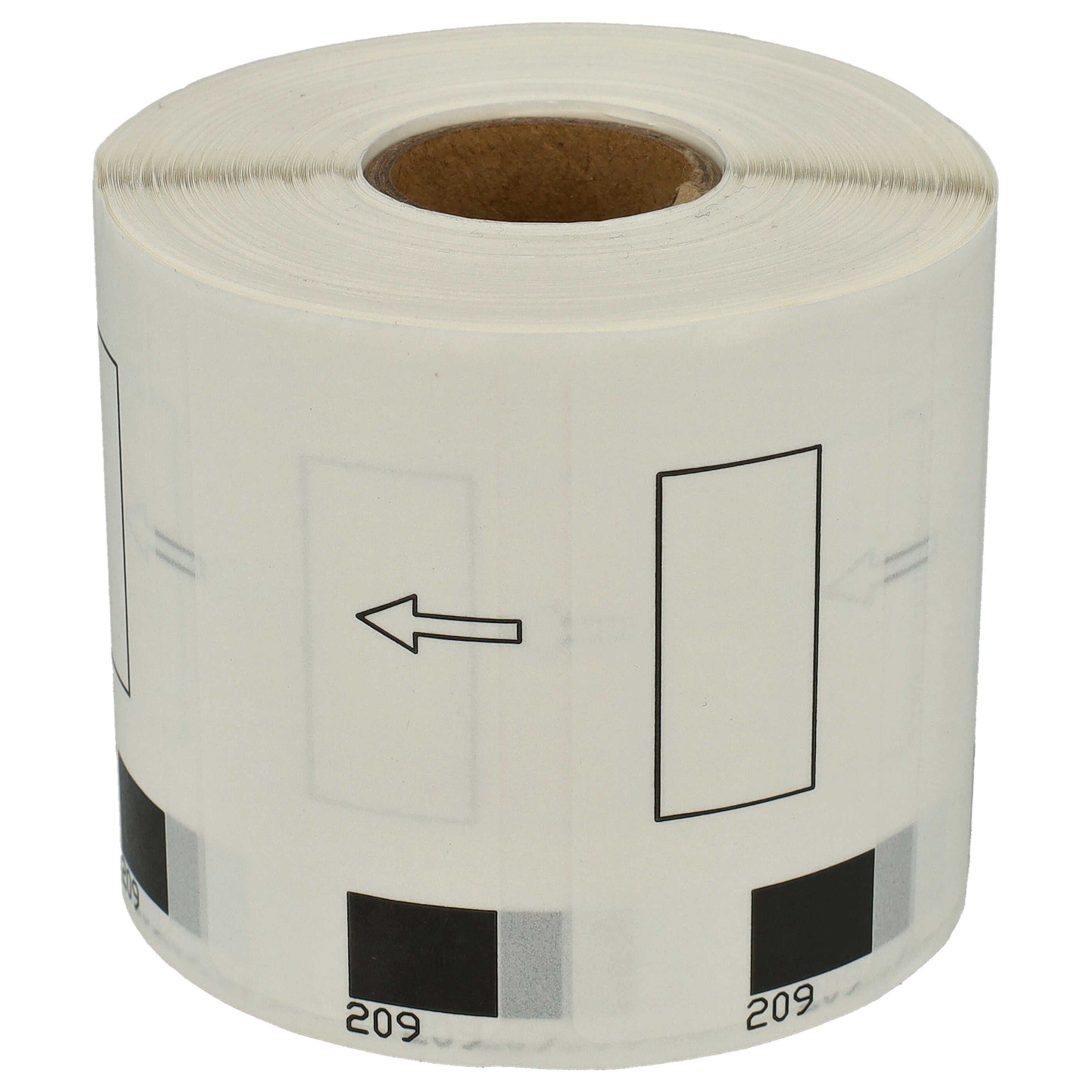 vhbw Etikettenpapier Ersatz für Brother DK-11209 für Etikettendrucker, Wetterfest