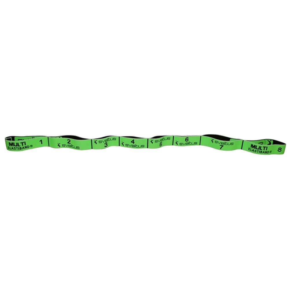 Sveltus Stretchband Elastikband Multi-Elastiband, Ermöglicht vielseitiges Training dank Schlaufen 10 kg, Grün