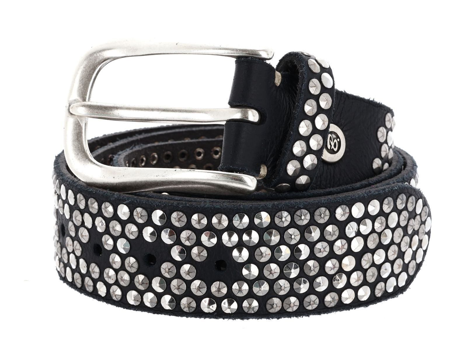 b.belt Ledergürtel Zoe Silver Stud Belt aus echtem Leder
