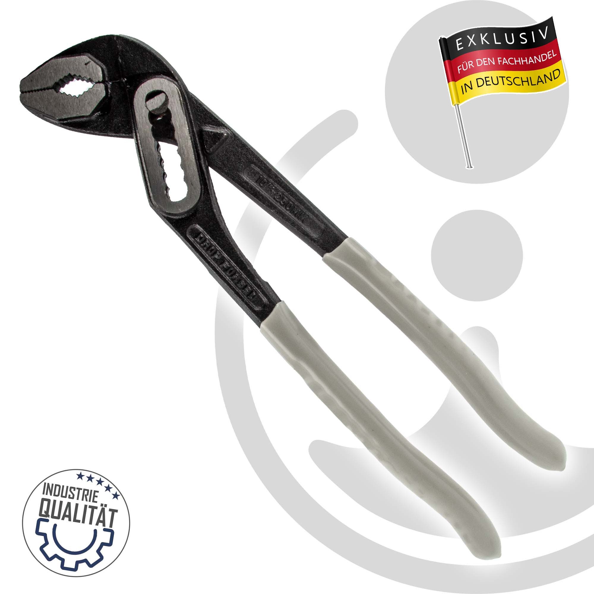 EUROTOOLS Zangenset Wasserpumpenzange 250 mm, Spannbereich 35 mm, Rohrzange geschmiedet – Bild 2 von 4
