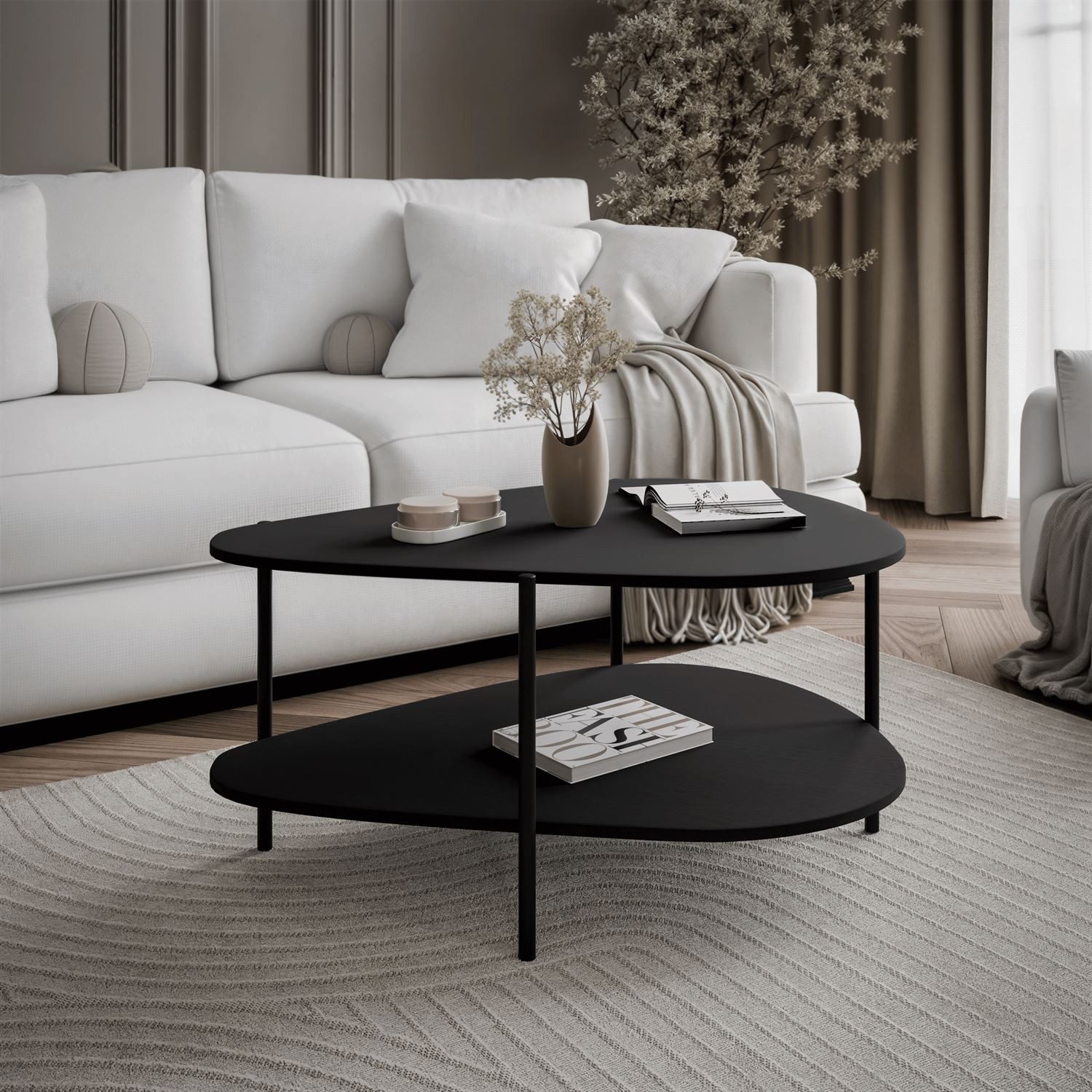 Lookway Couchtisch LUMI mit Ablage (1x Tisch), Breite: 90 cm