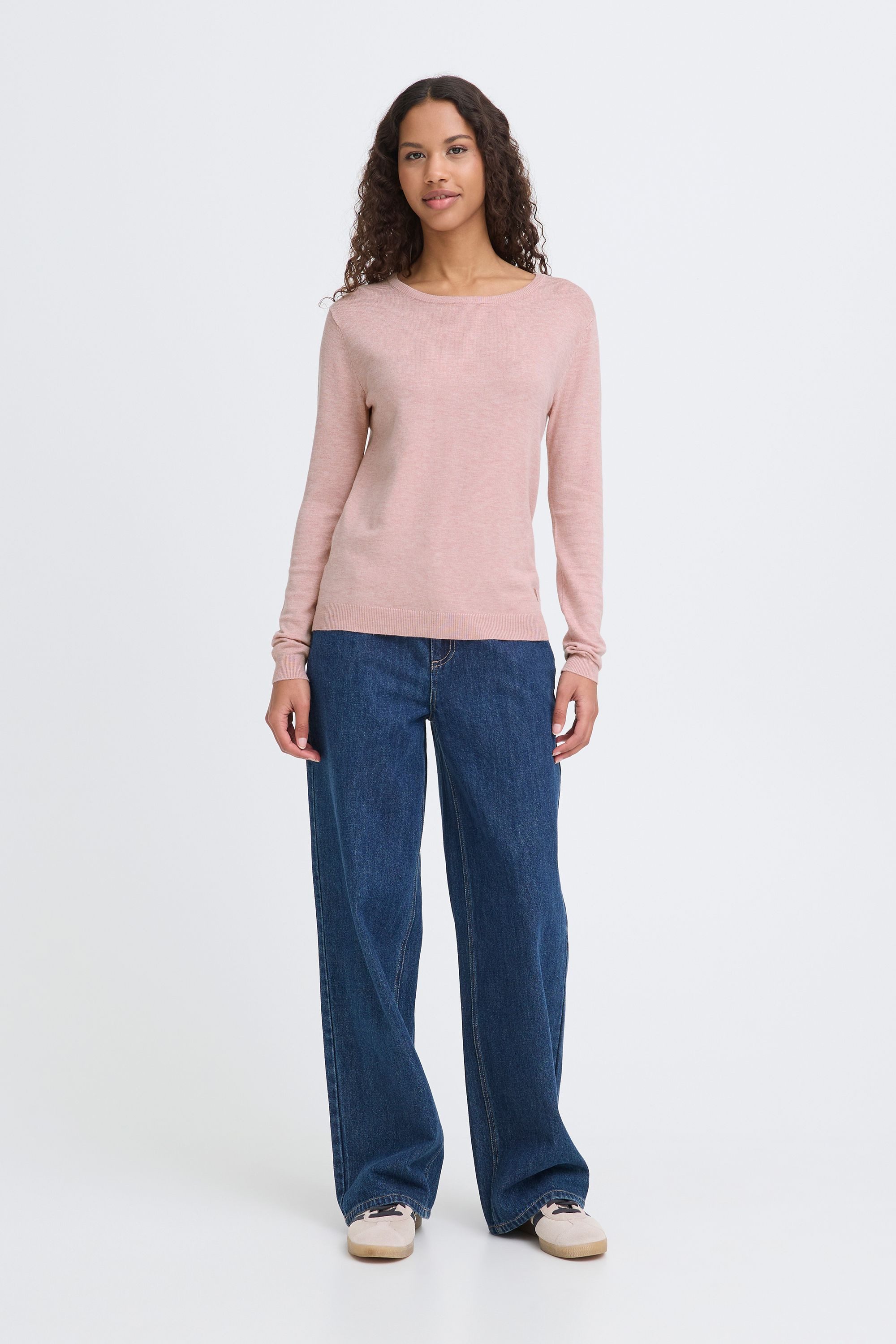 OXMO Strickpullover OXEdda Gemütlicher Basic Feinstrickpullover