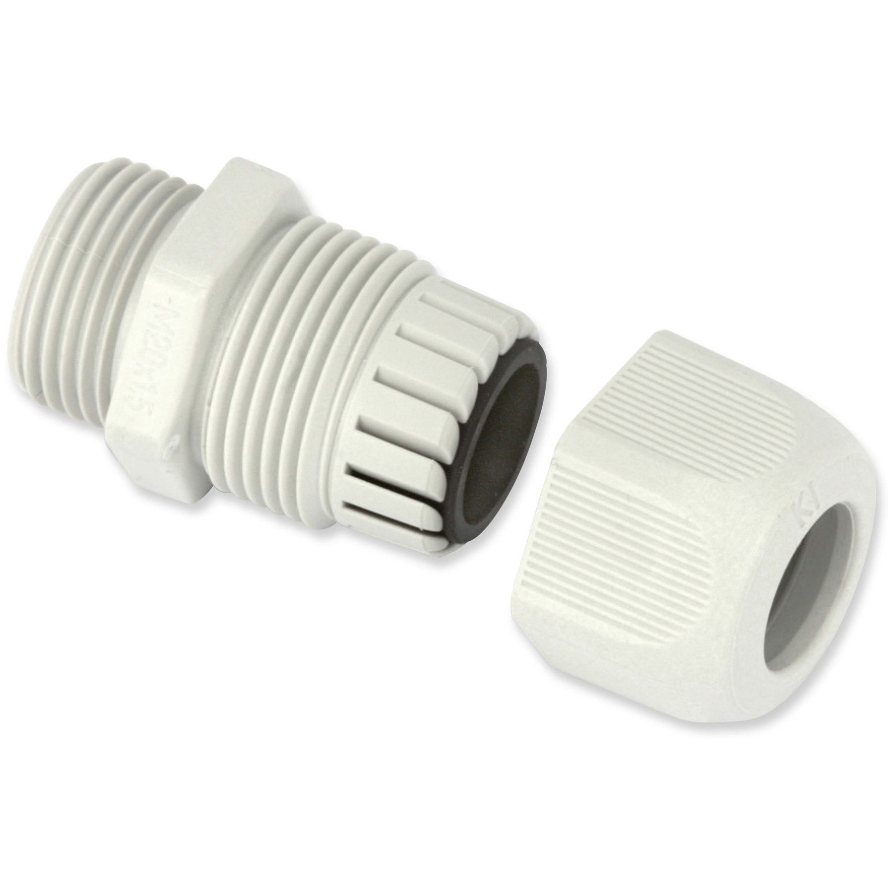 Jacob Kabeldurchfuhr JACOB Kabelverschraubung aus Polyamid, M32, lichtgrau