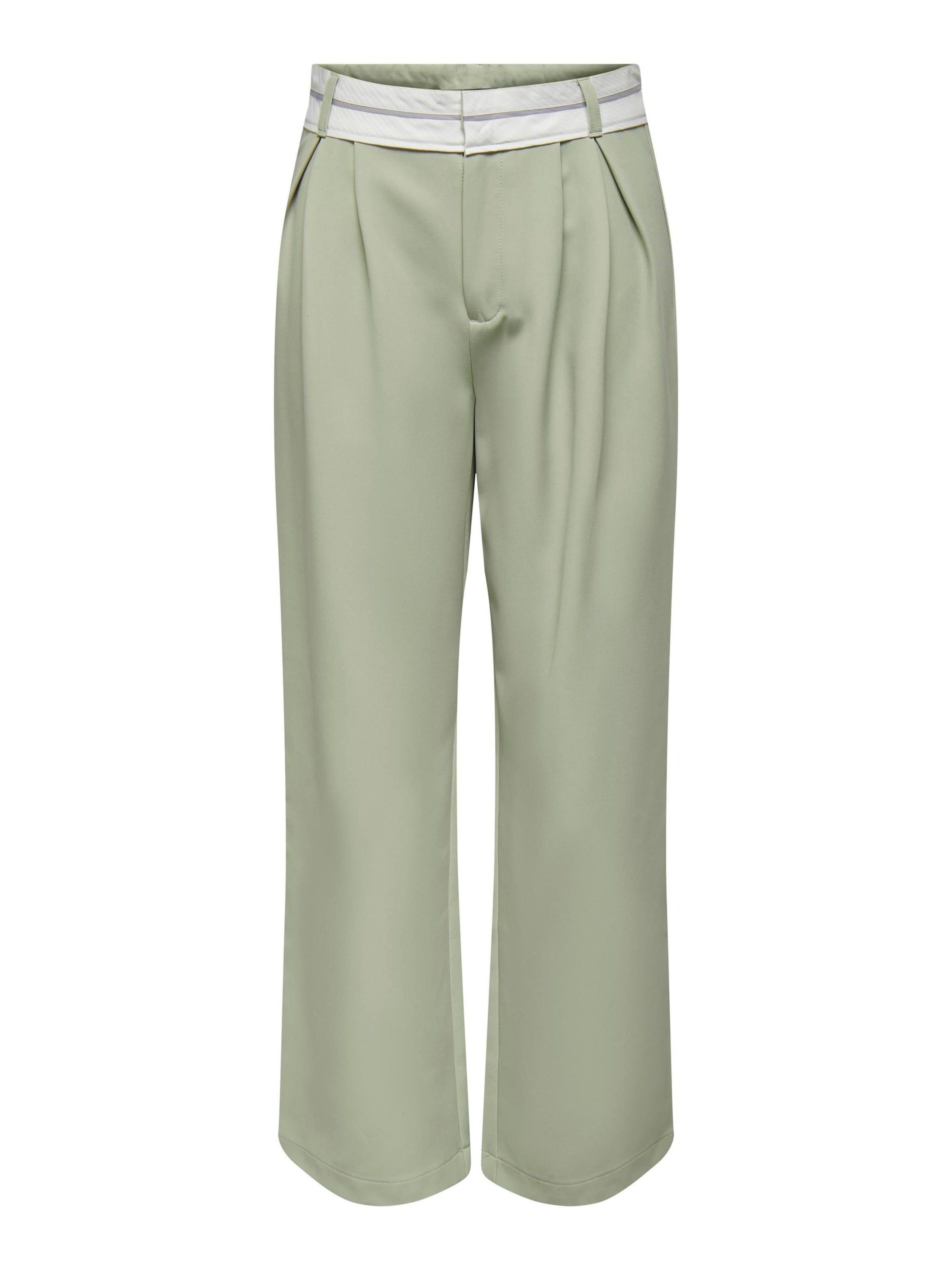 ONLY Bundfaltenhose MALIKA Falten, Plain/ohne (1-tlg) Details